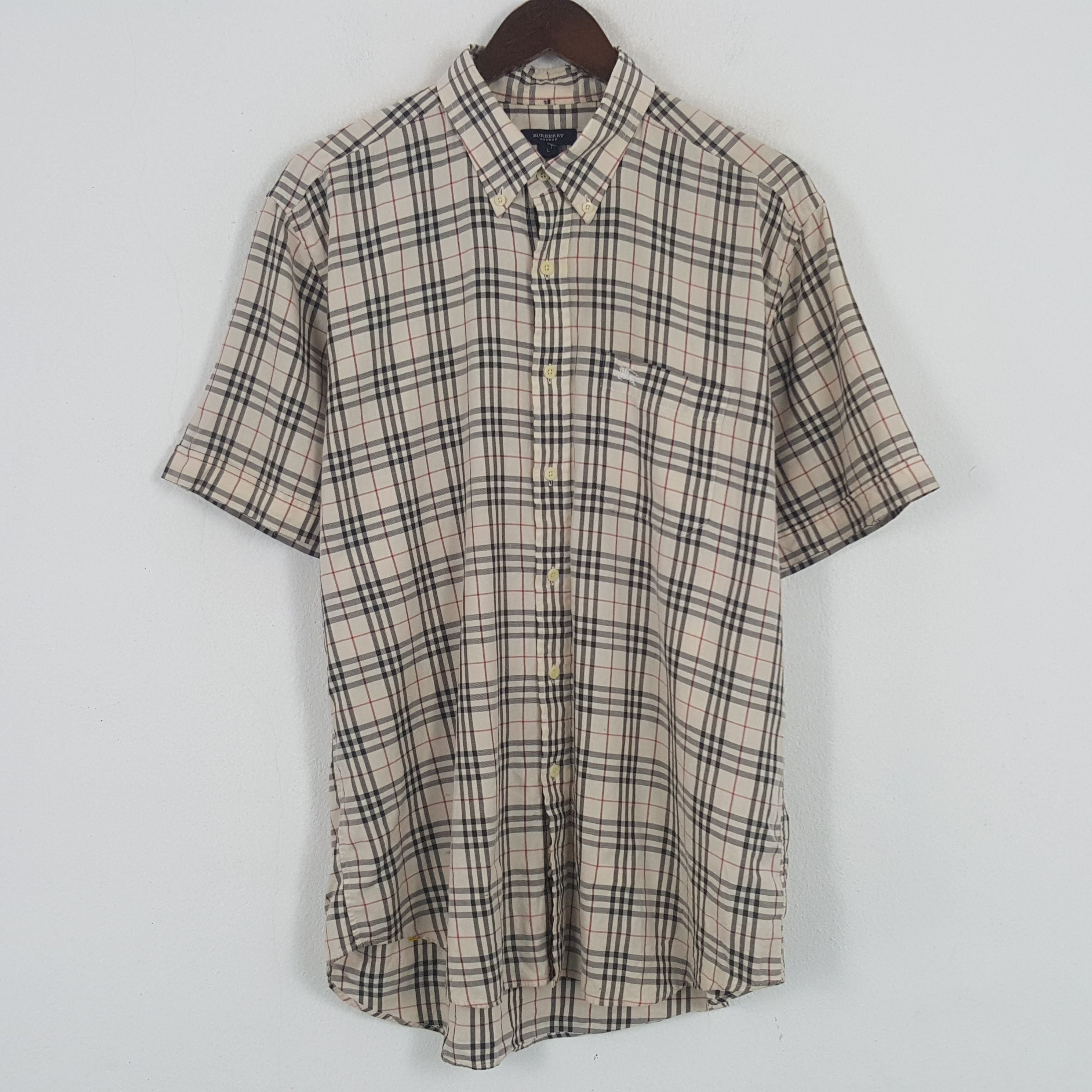 Burberry × Vintage Vintage Burberry London Nova Check Button Up Shirt Size US L / EU 52-54 / 3 - 1 Thumbnail