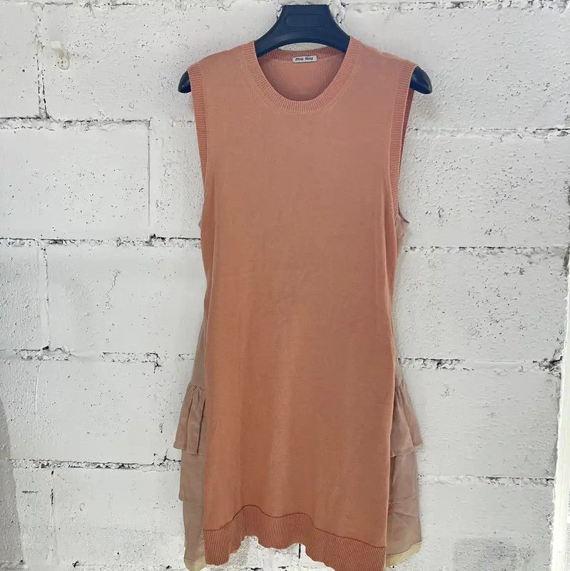 Miu Miu Miu Miu Blush Pink Cotton Dress 0089 Size M / US 6-8 / IT 42-44 - 1 Thumbnail