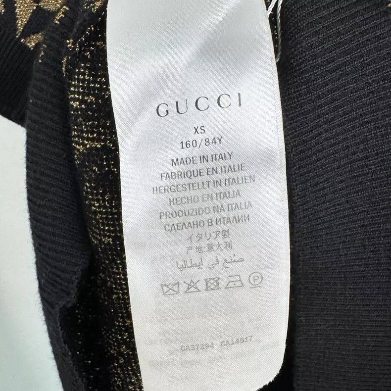 Gucci Gucci Black gold old flower knitted logo full print short s Size US XS / EU 42 / 0 - 4 Thumbnail