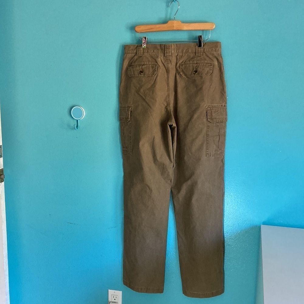 L.L. Bean L. L. Bean Mens Cotton Khaki Cargo Pants Hiking 🥾 Outdoors Size US 33 - 3 Thumbnail