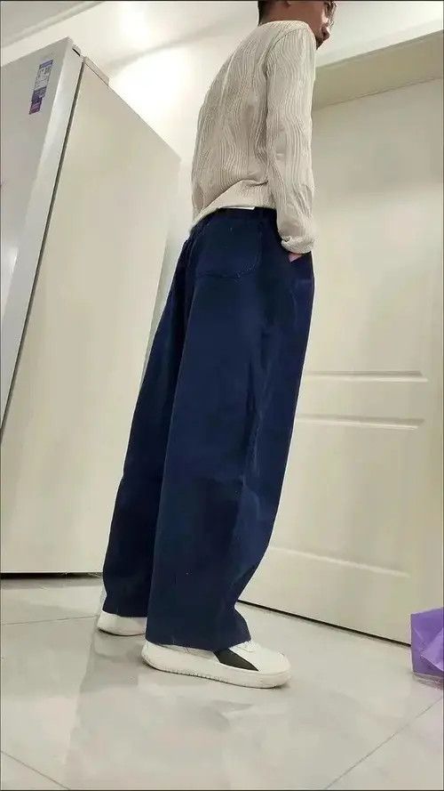 VIBE Cargo pants wide legs baggy jeans Korean loose straight y2k Size US 32 / EU 48 - 3 Thumbnail