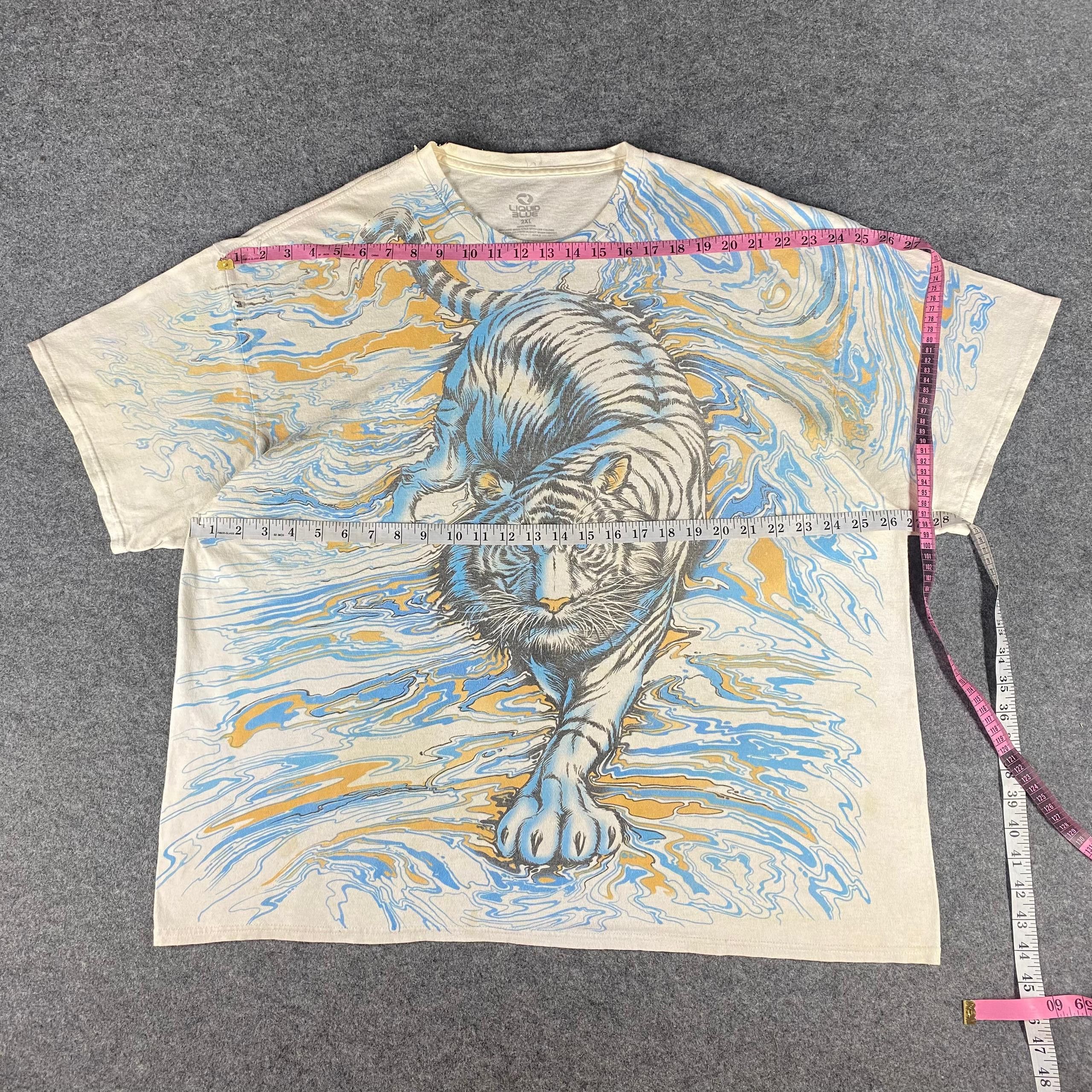 Liquid Blue Vintage Liquid Blue Tiger Tshirt Size US XXL / EU 58 / 5 - 3 Thumbnail
