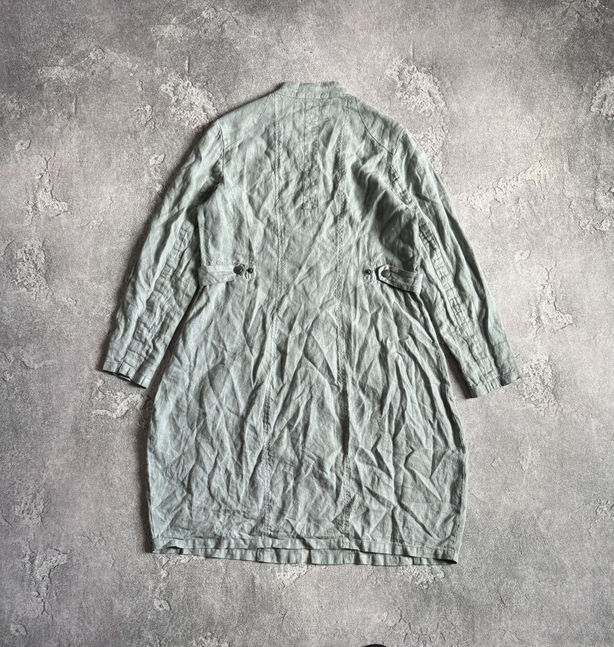 Rundholz Grizas S linen long dress Avantgarde oversized boho jacket Size S / US 4 / IT 40 - 14 Thumbnail
