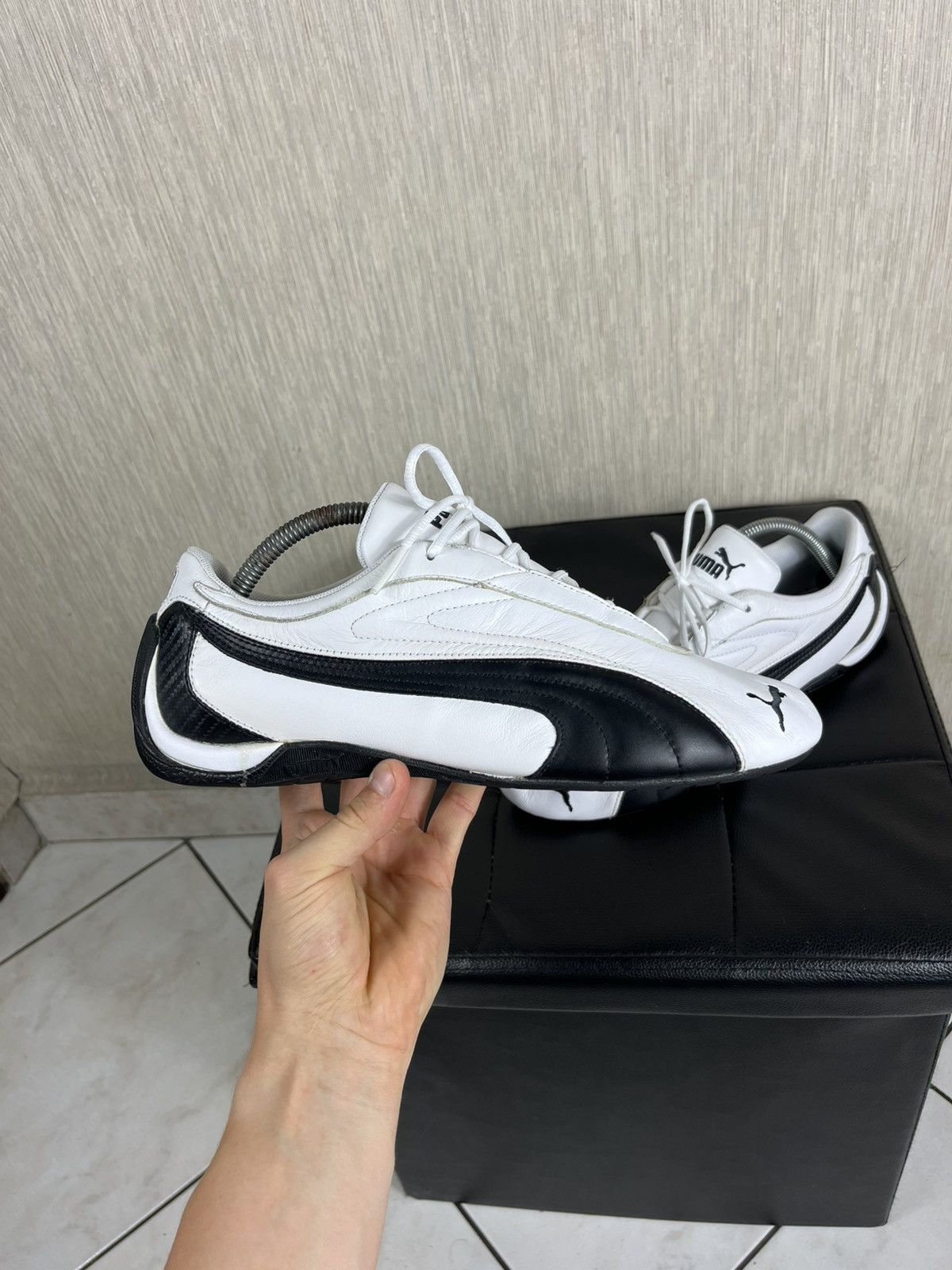 Puma × Vintage Vintage Puma leather y2k speed cat shoes low sneakers racing Size US 9.5 / EU 42-43 - 4 Thumbnail