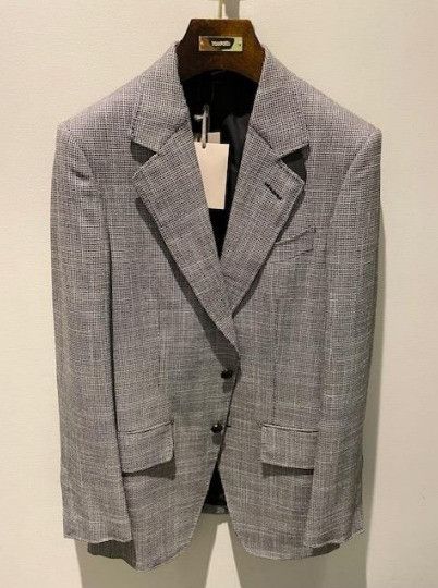 image of Tom Ford O1W1Db10124 Wool Street Style Blazer In Grey, Men's (Size XL)