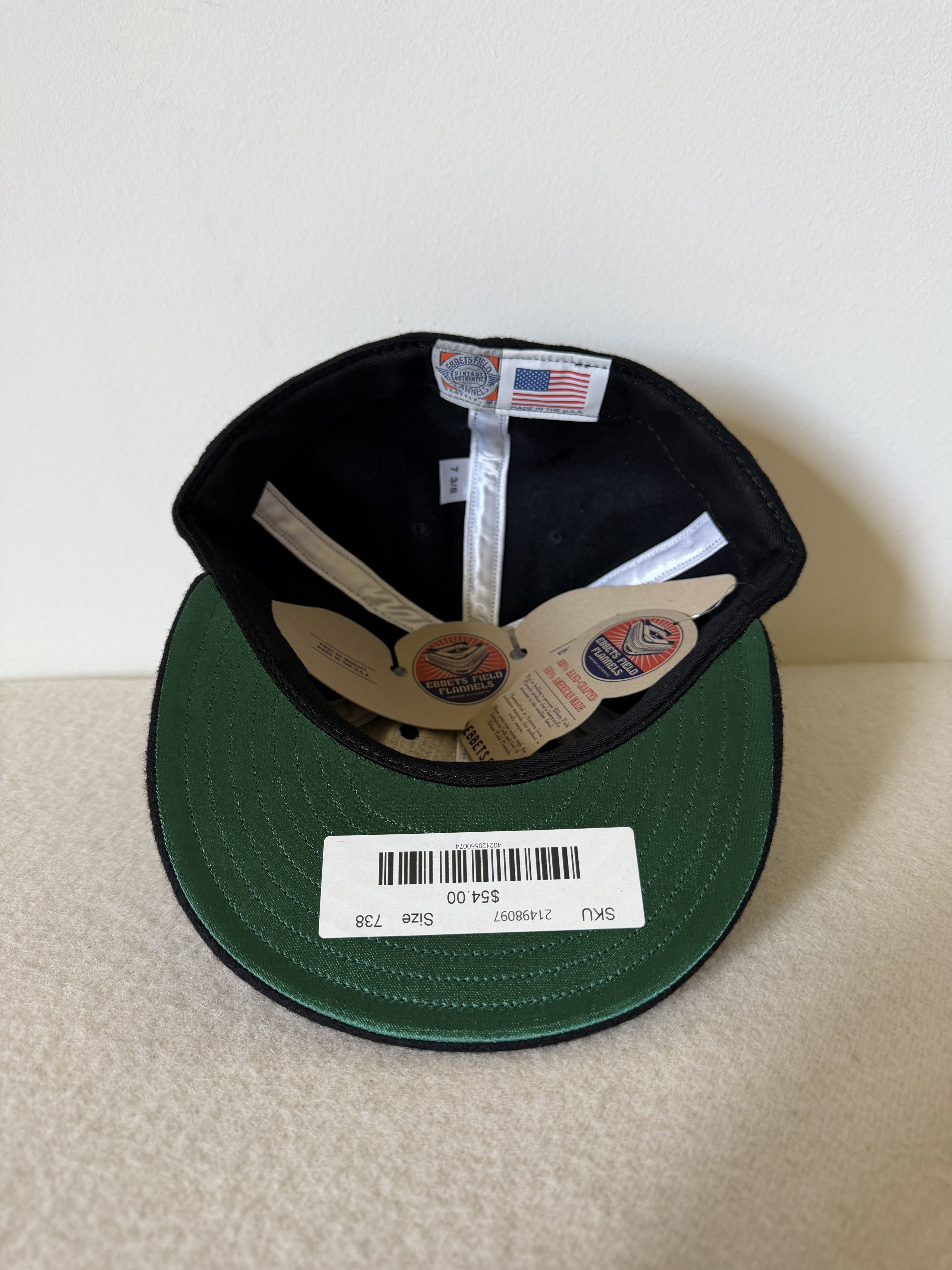 Ebbets Field Flannels 7 3/8 Ebbets Field 1953 Pittsburgh Hornets Wool Hat Size ONE SIZE - 5 Thumbnail