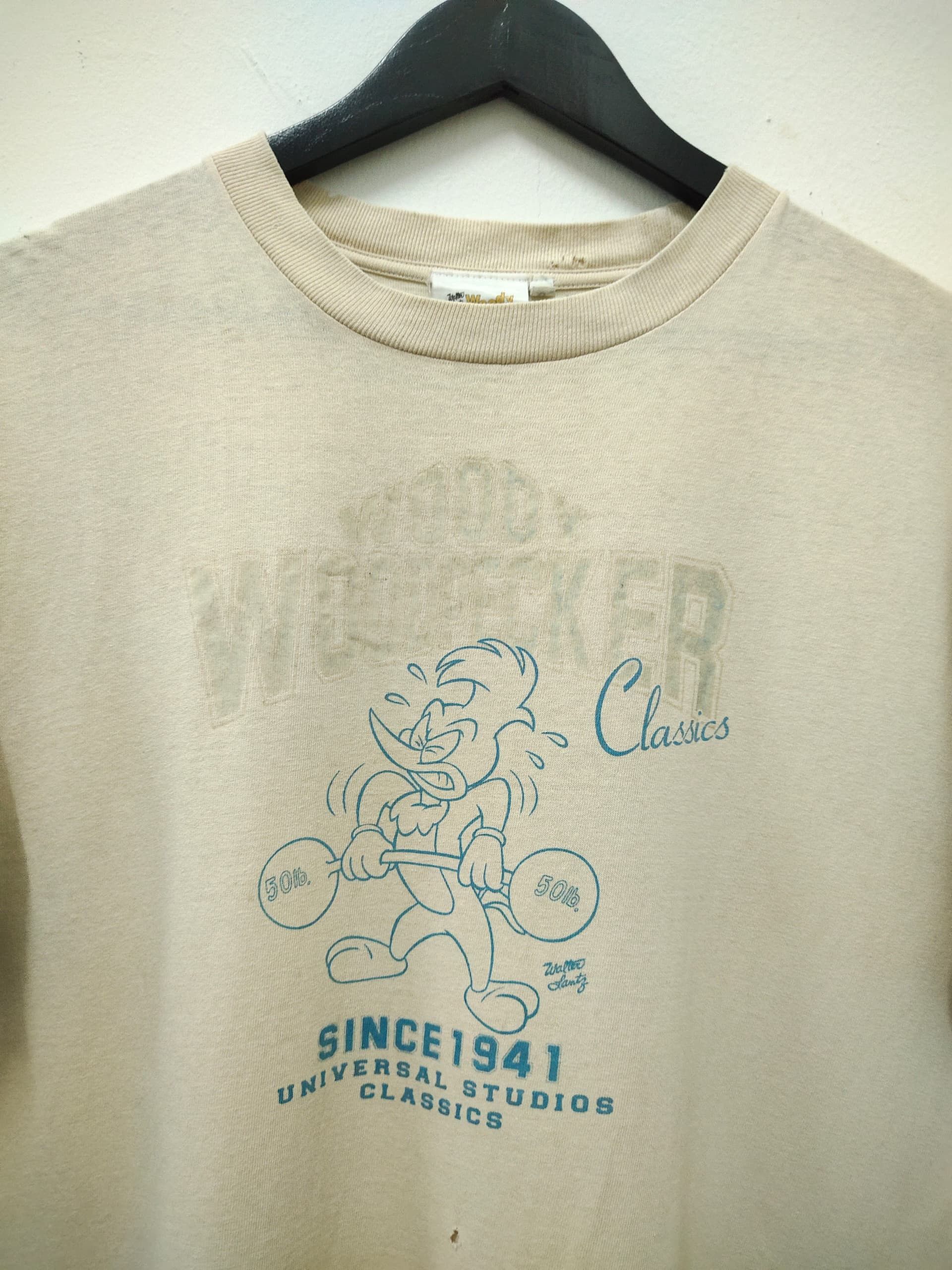 Universal Studios × Vintage Vintage Woody Woodpacker Universal studios distressed tee Size US L / EU 52-54 / 3 - 5 Thumbnail