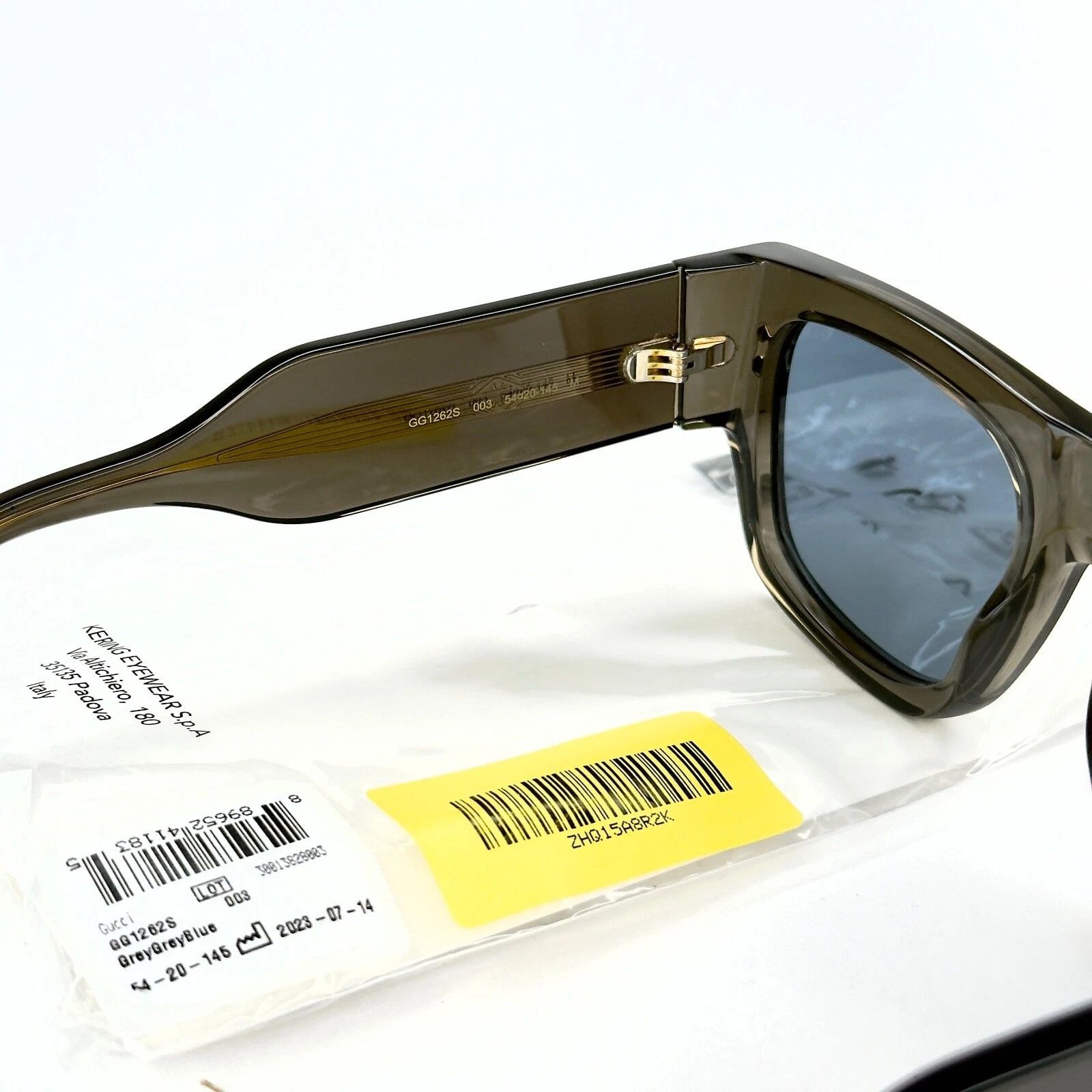 Gucci GUCCI GG1262 Crystal Gray Blue Diamond 1262 Unisex 003 Size ONE SIZE - 7 Thumbnail