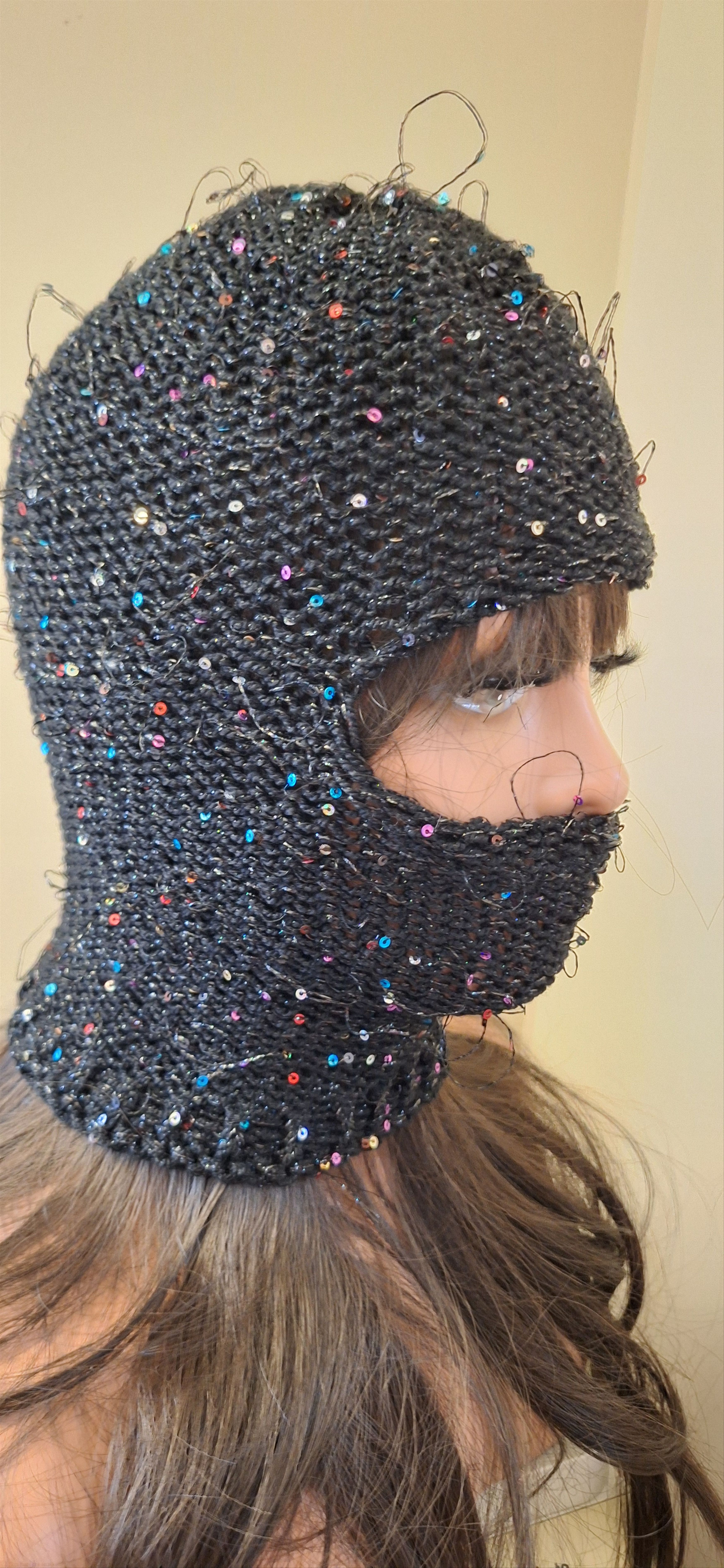 Other Fiber Riot 04- Sequin Black Balaclava Size ONE SIZE - 5 Thumbnail