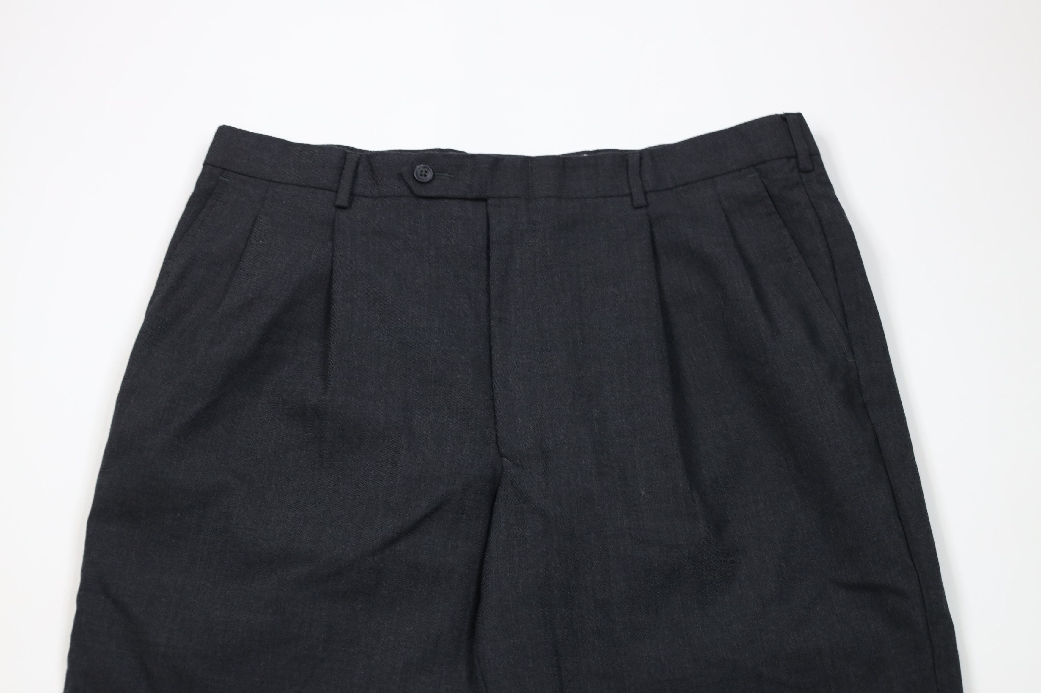 Vintage Vintage 90s Streetwear Pleated Wide Leg Chino Pants Gray Size US 36 / EU 52 - 2 Thumbnail