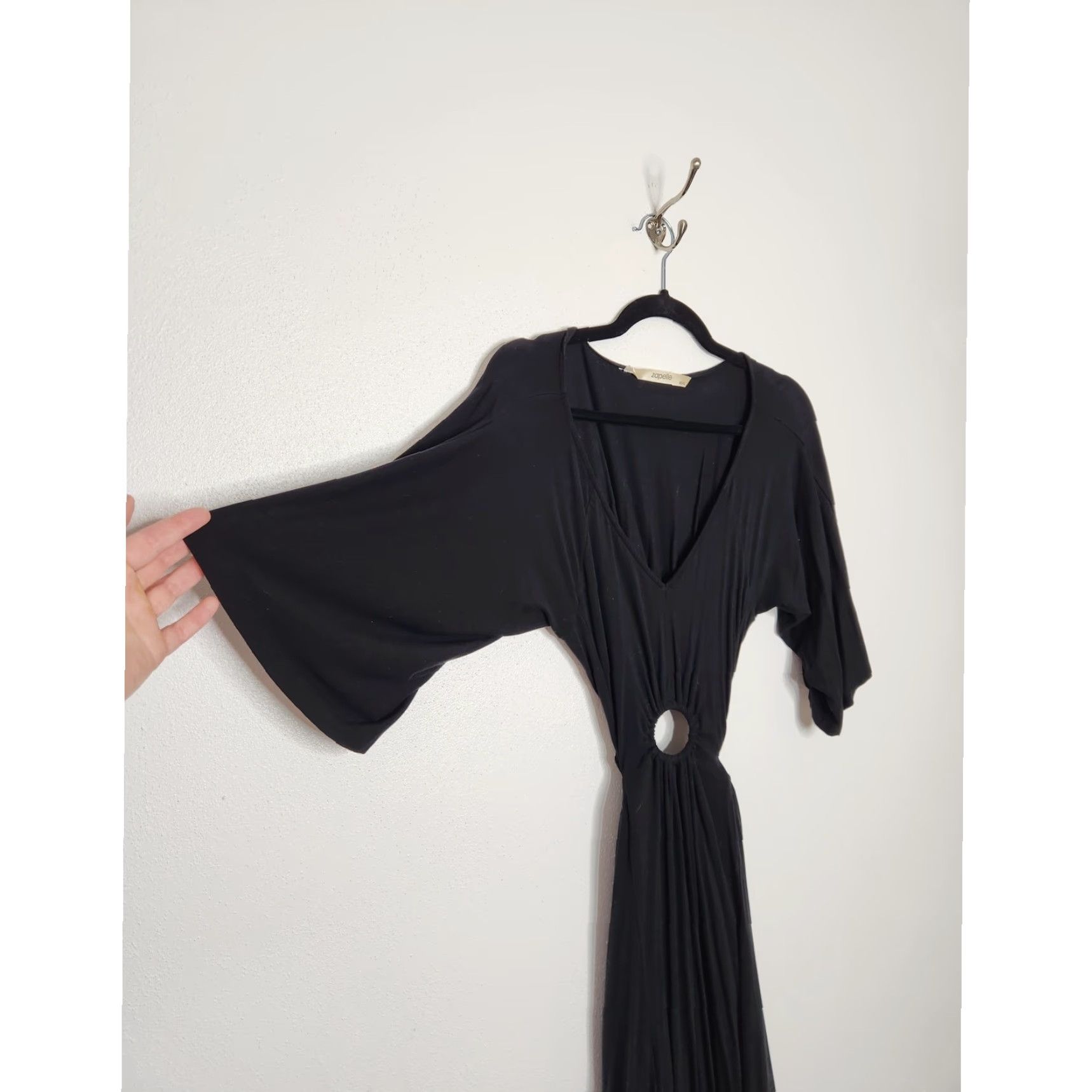 Vintage VINTAGE Zapelle Dress XS Black Midi Open Back Goth Whimsy Y2K Womens Women XS Black Midi Open Back Goth Whimsy Zapelle Dress Size XS / US 0-2 / IT 36-38 - 2 Thumbnail