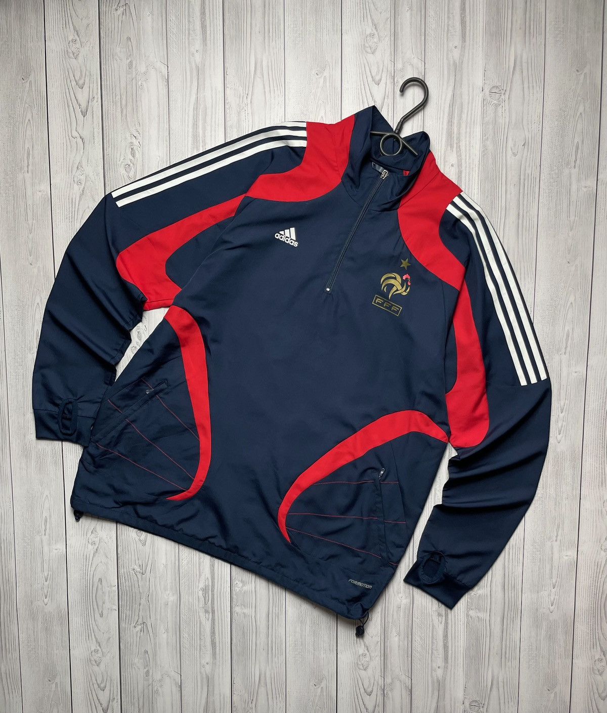 Adidas × Vintage Vintage adidas France soccer jacket size XL logo Size US XL / EU 56 / 4 - 1 Thumbnail