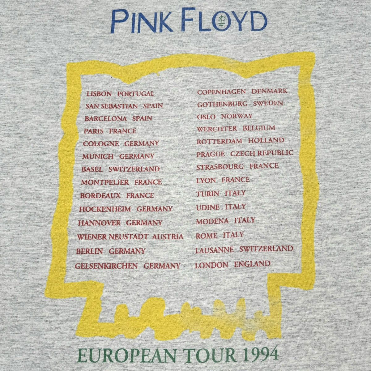 Band Tees Vintage 1994 Pink Floyd ‘Division Bell’ Rare Gray T Shirt Size US XL / EU 56 / 4 - 7 Thumbnail