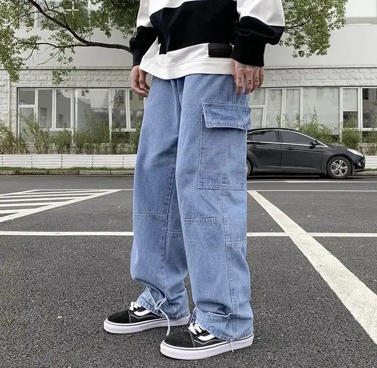Japanese Brand × Jean Skateboard Baggy Carpenter Denim Jeans Cargo y2k Size US 32 / EU 48 - 1 Thumbnail
