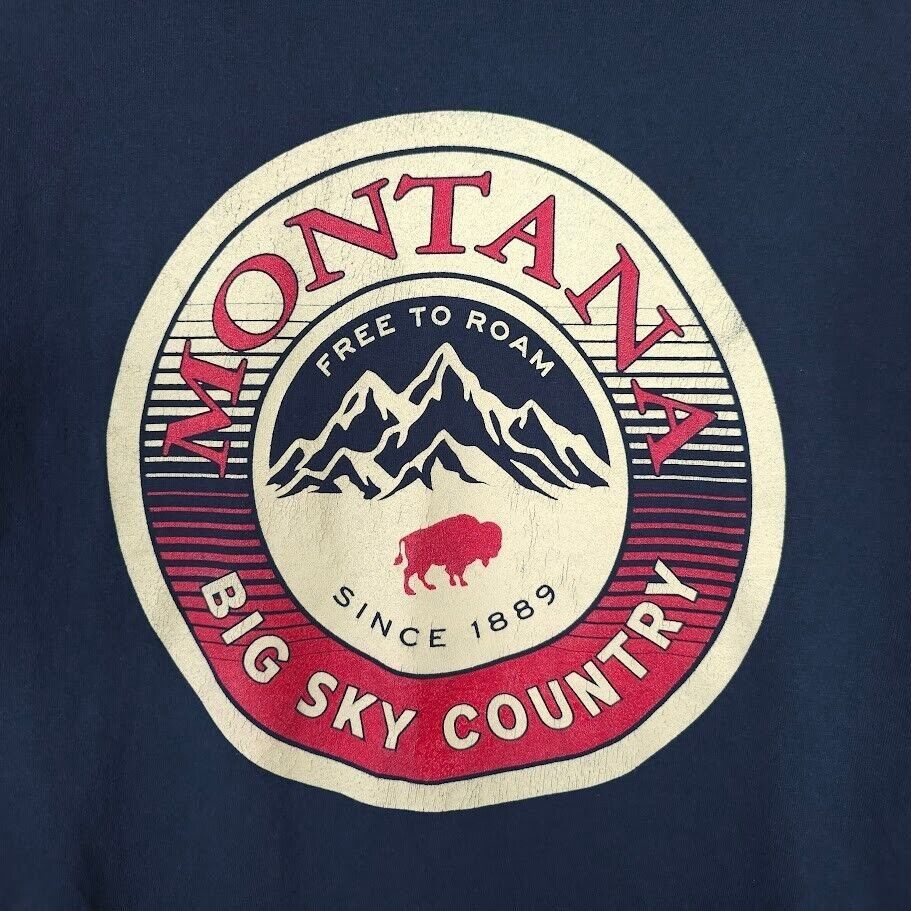 Other Montana T Shirt Mens Size Large Blue Big Sky Country Size US L / EU 52-54 / 3 - 4 Thumbnail