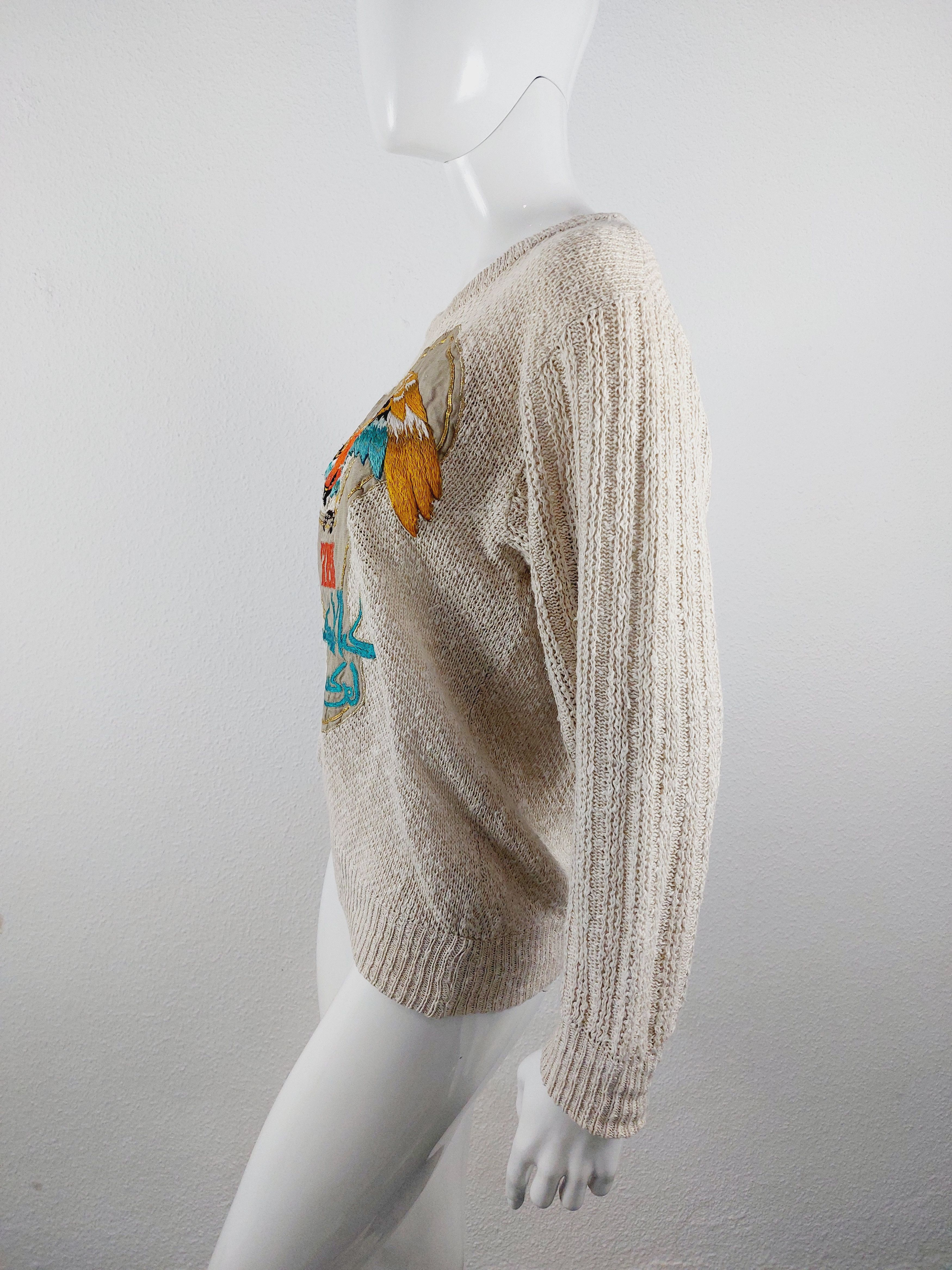 Kansai Yamamoto Kansai Yamamoto Japan Applique Eagle Arabic Jumper Size US S / EU 44-46 / 1 - 7 Thumbnail