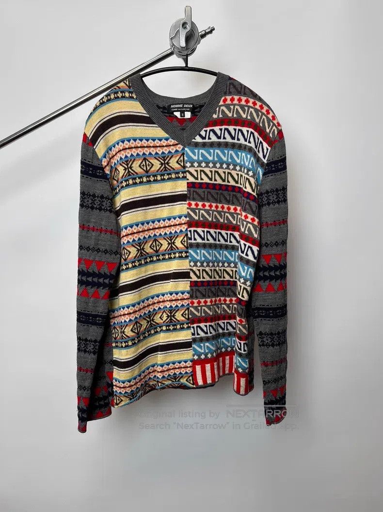 Comme des Garcons Comme des Garcons Christmas style patchwork knit wool swea Size US M / EU 48-50 / 2 - 1 Thumbnail
