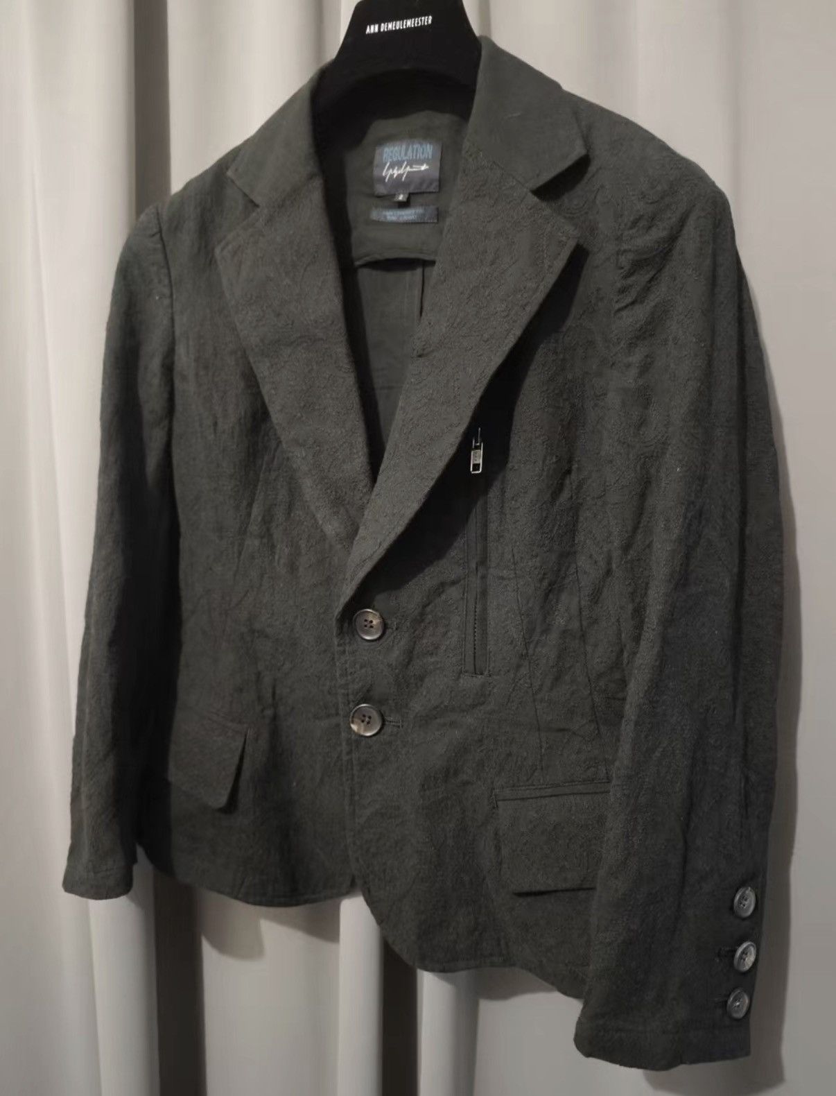 Yohji Yamamoto Yohji Yamamoto Jacquard Embroidered Blazer Size US S / EU 44-46 / 1 - 2 Thumbnail