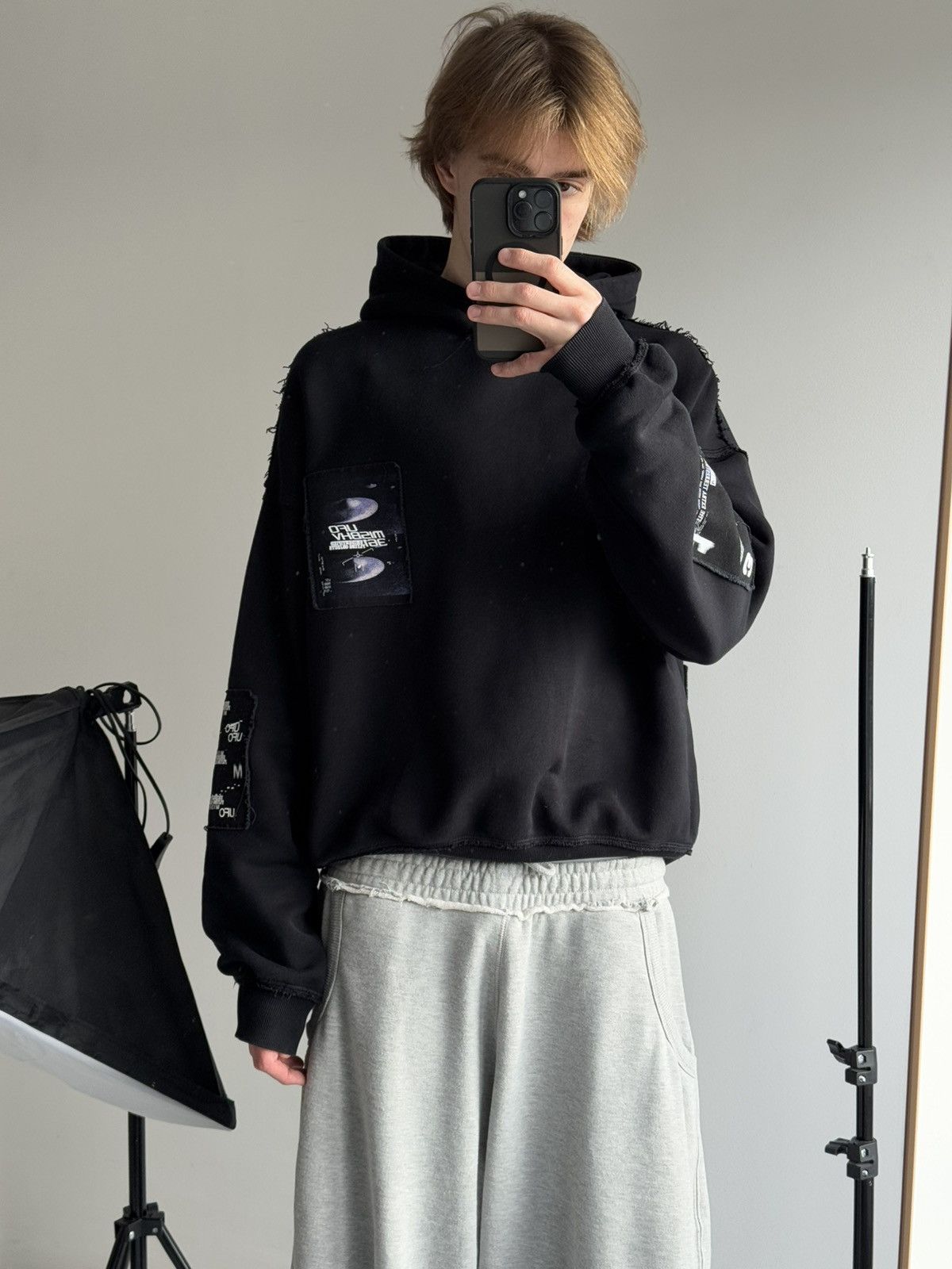 Misbhv MISBHV x UFO Print Boxy Fit Hoodie Distressed Type Hoodie Size US M / EU 48-50 / 2 - 11 Thumbnail