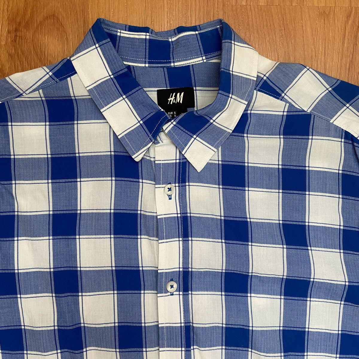 H&M H&M Men’s Checkered Blue Button Up Shirt Size Small Size US S / EU 44-46 / 1 - 4 Thumbnail