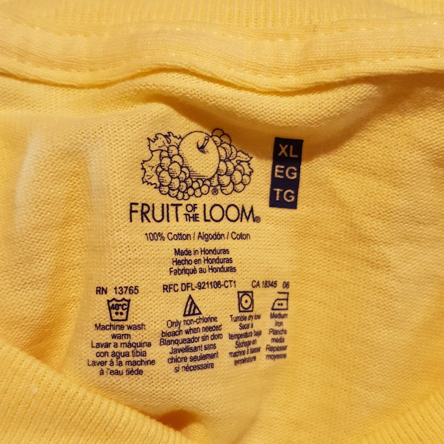 Fruit Of The Loom Tennessee Country Music State Men's Size XL Retro Yellow Outdoor Crew T Shirt Size US XL / EU 56 / 4 - 7 Thumbnail