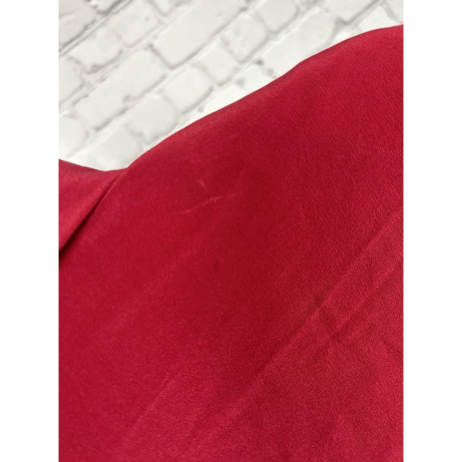 Vintage VINTAGE Hugo Buscati Milano Blazer Women Double-Breasted Red 100% Silk Peak Lapel Six-Button Three-Button Sleeve Lined WW? Size XL / US 12-14 / IT 48-50 - 7 Thumbnail