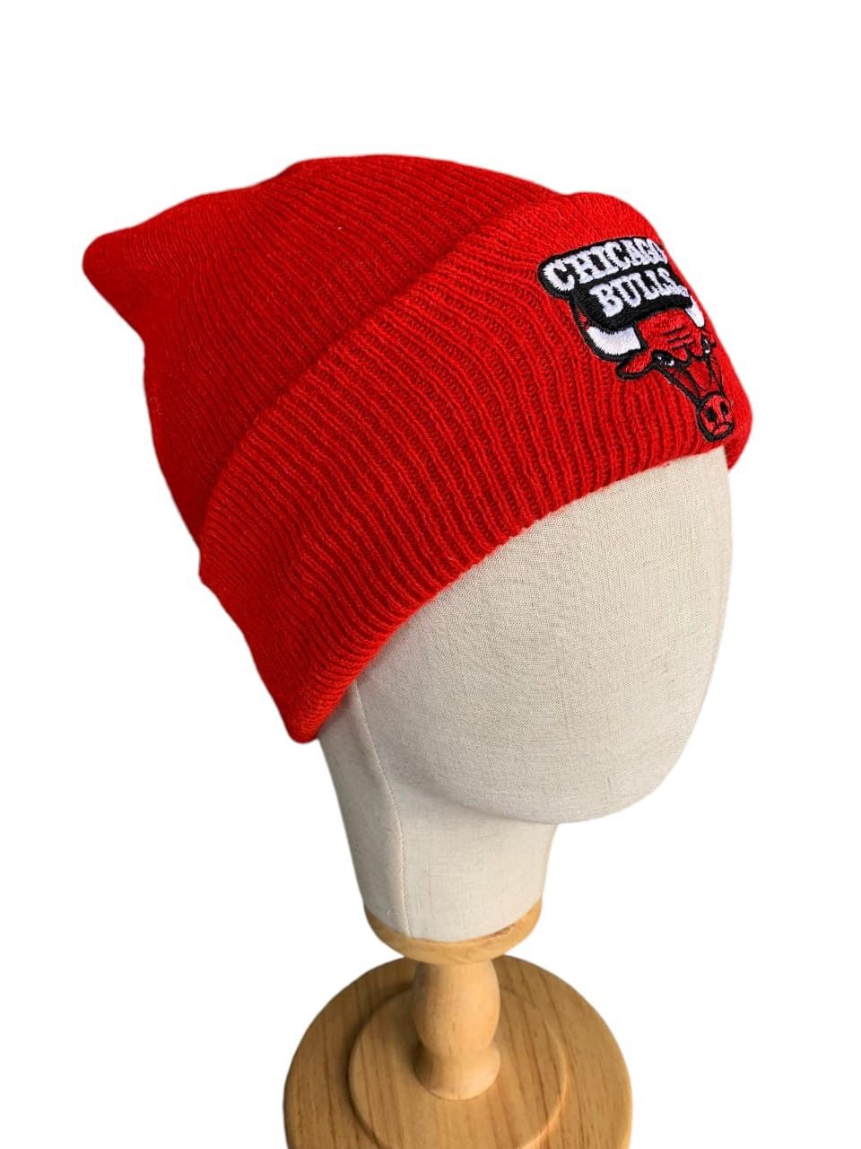 NBA × Vintage Vintage NBA Chicago Bulls Faded Colour beanie Hats Size ONE SIZE - 4 Thumbnail