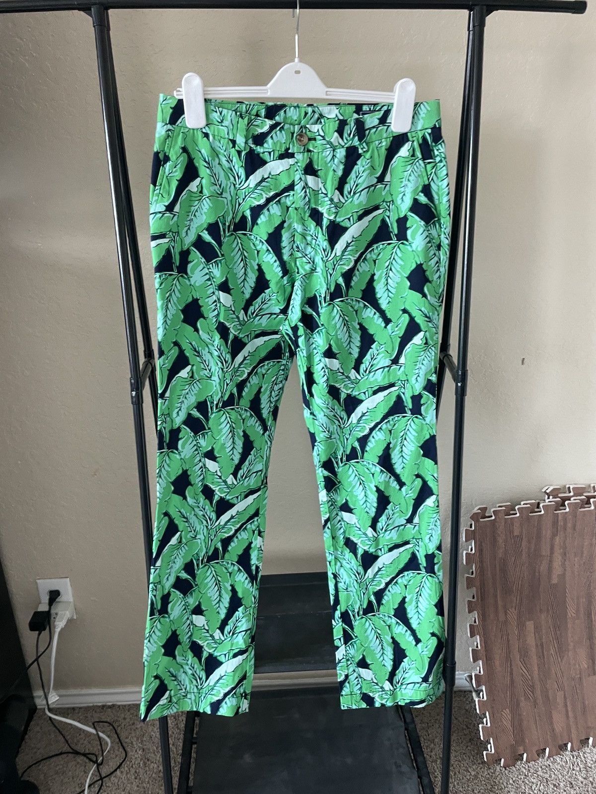 Vineyard Vines Floral FF Cotton Trousers Size US 33 - 1 Thumbnail