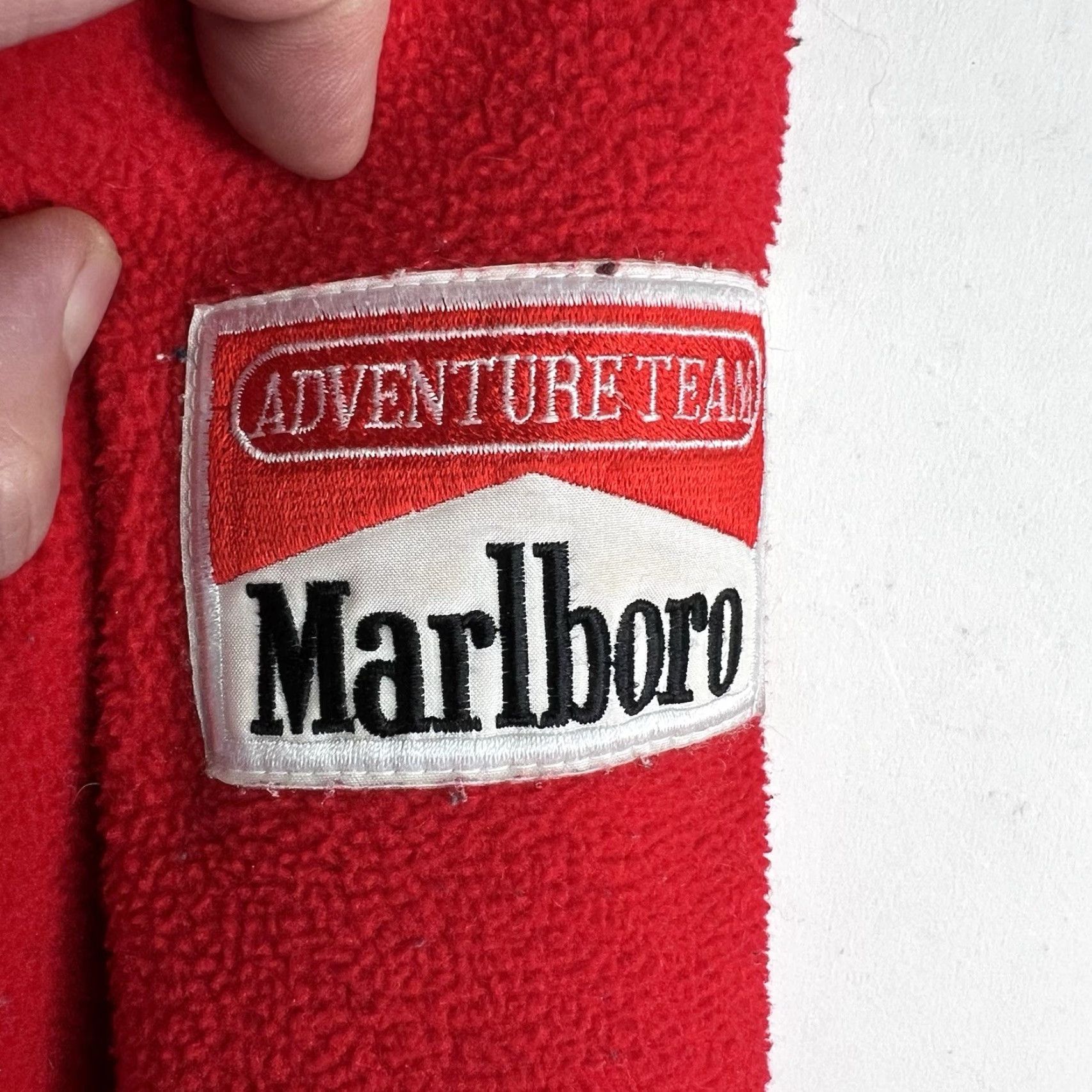 Marlboro VINTAGE Marlboro Adventure Team Fleece Pullover 1/4 Zip Sweatshirt Mens L Red Size US L / EU 52-54 / 3 - 3 Thumbnail