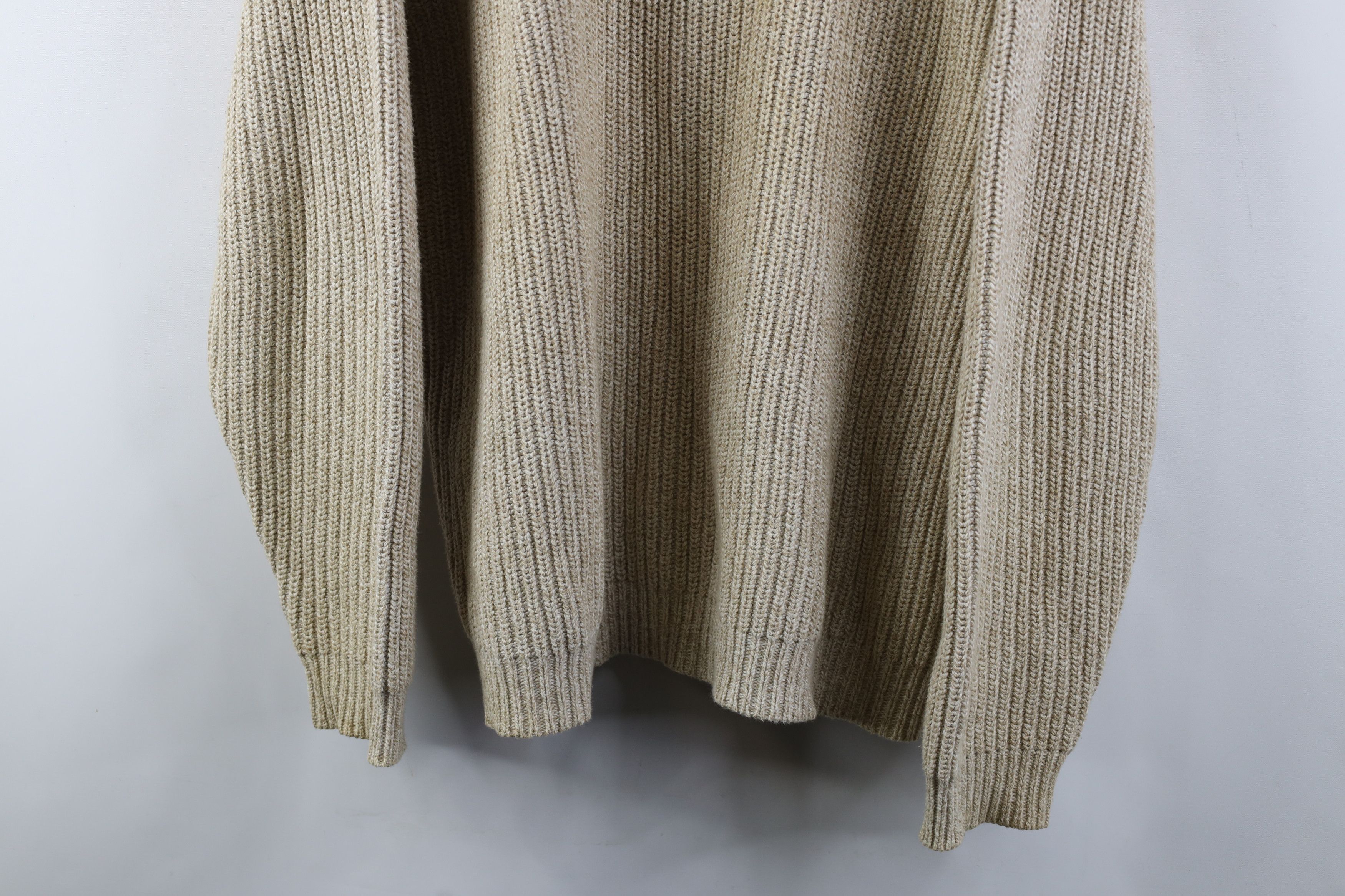 Eddie Bauer Vintage Eddie Bauer Ribbed Knit Henley Sweater Oatmeal Brown Size US XL / EU 56 / 4 - 3 Thumbnail