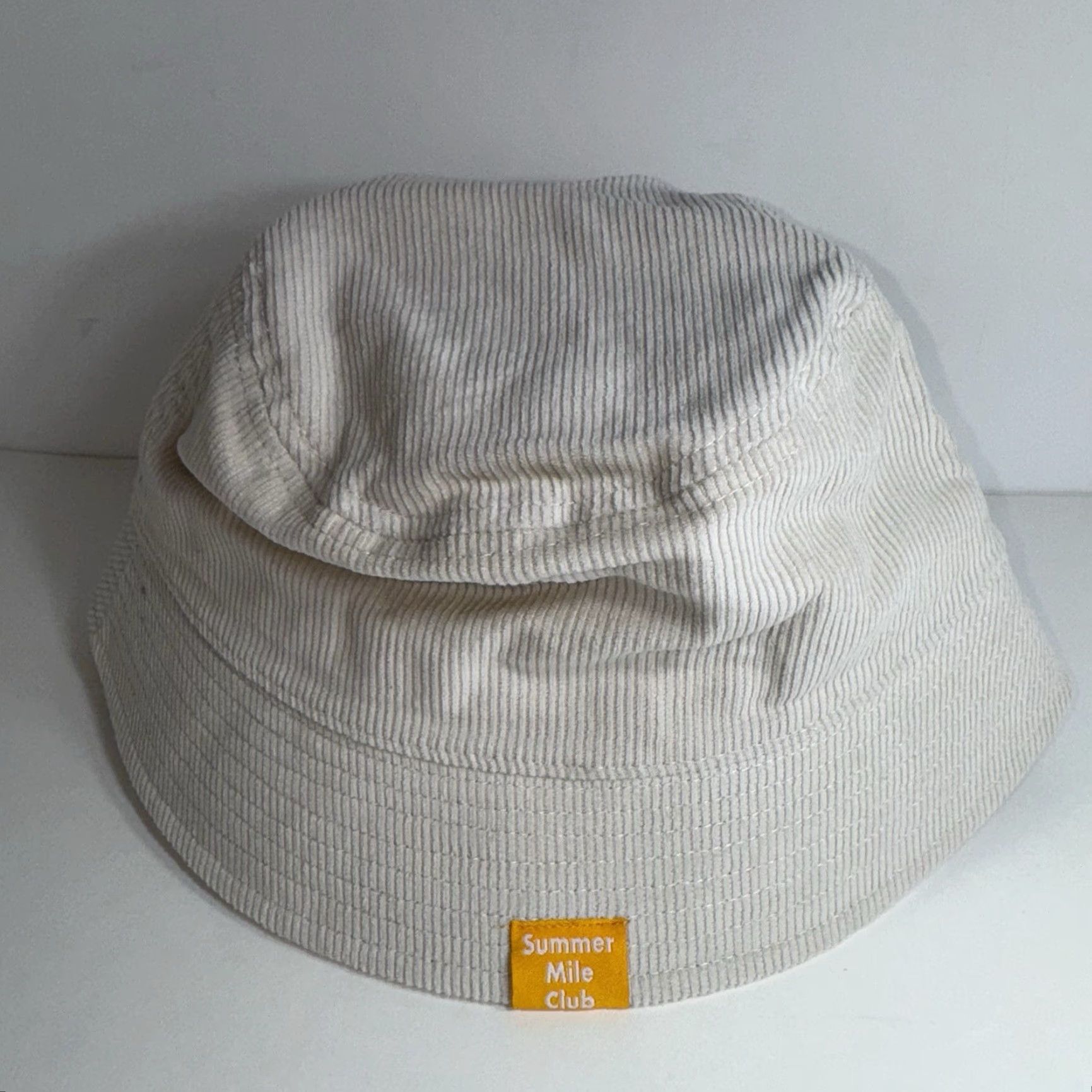 Vintage Hoka One One Bucket Hat Summer Mile Club Corduroy Tan Blue 7 Inch Head Mens Bucket Hat Size ONE SIZE - 4 Thumbnail