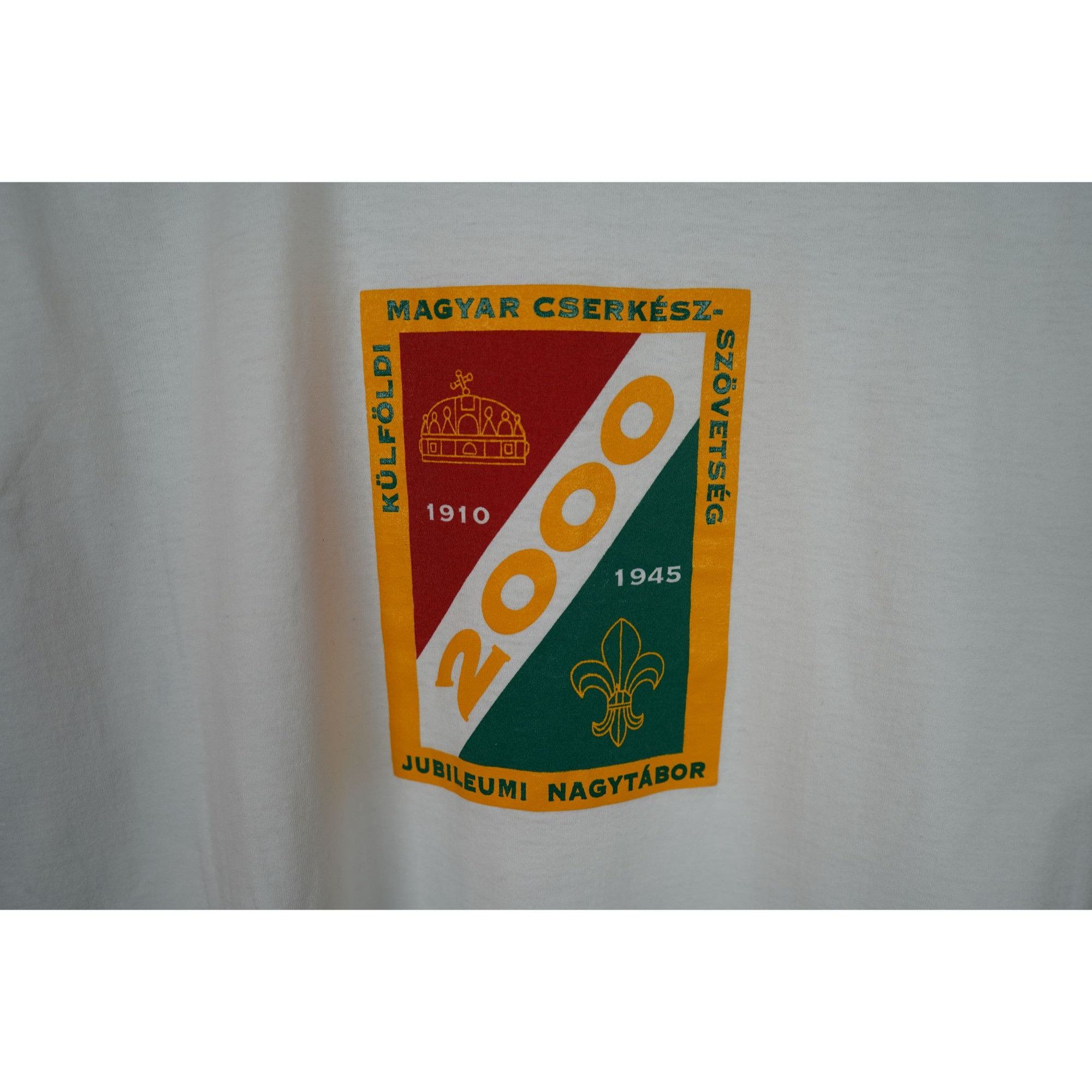 Vintage Men's XL White Vintage Tshirt Hungarian Scouting Y2K #438 Size US XL / EU 56 / 4 - 3 Thumbnail