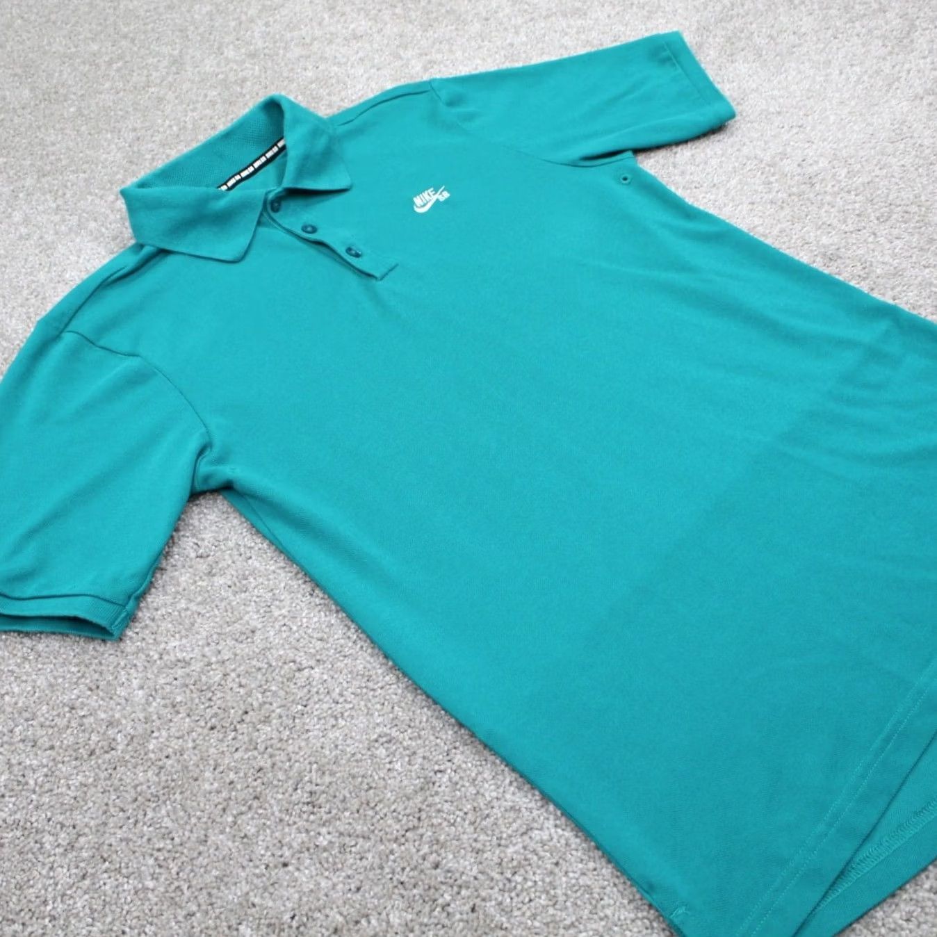 Nike Nike SB Polo Shirt Men S Green Dri-Fit Pique Short Sleeve Pullover Logo Breathable Lightweight S/S Polo Size US S / EU 44-46 / 1 - 5 Thumbnail