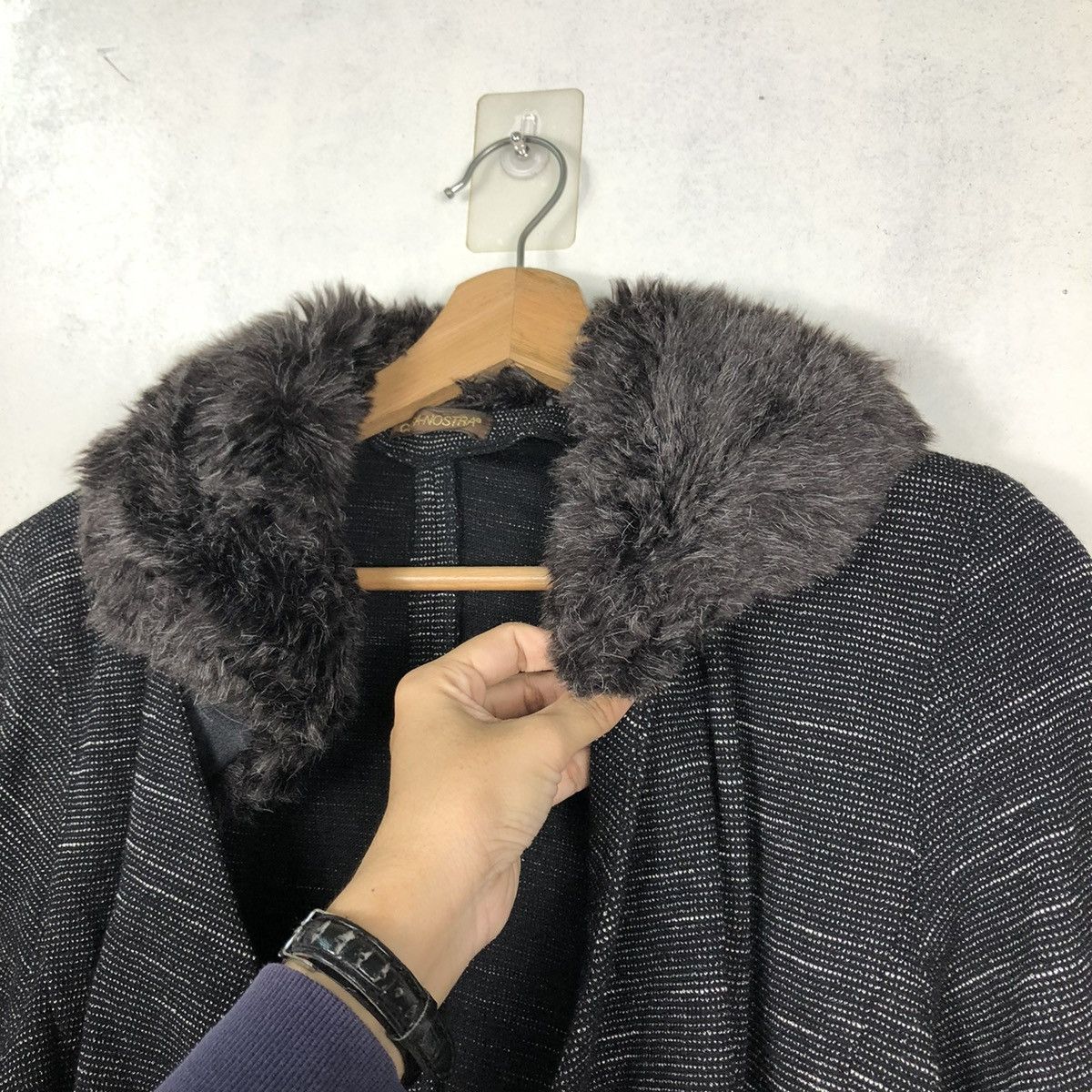 Japanese Brand 🔥VINTAGE CARDIGAN JACKET COSA NOSTRA MINK FUR COLLAR Size US M / EU 48-50 / 2 - 19 Thumbnail