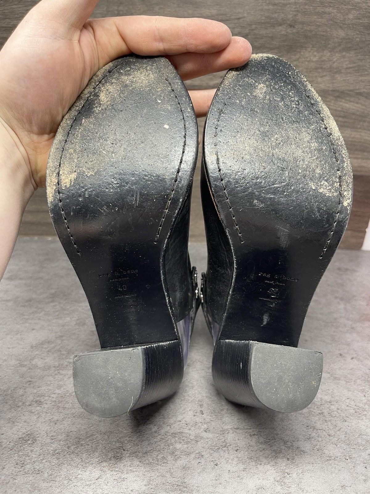 Rag & Bone Rag And Bone Wyatt Shoes Womens Size 9 (40) Black Leather Size US 9 / IT 39 - 8 Thumbnail