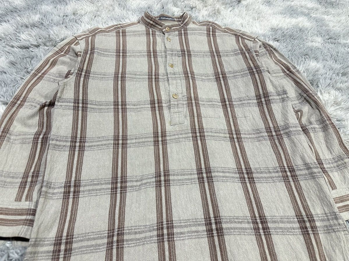 Issey Miyake 🔥80s Issey Miyake Men Wool Half Button Shirt Size US L / EU 52-54 / 3 - 2 Thumbnail
