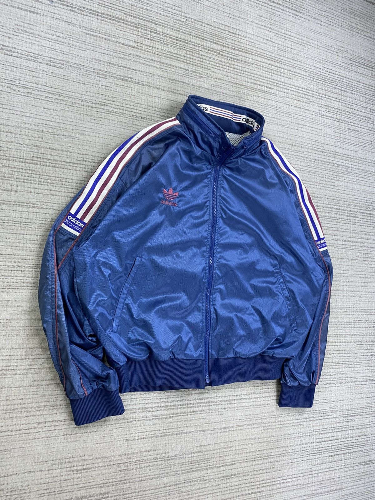 Adidas Vintage 90s Adidas Three Stripes Trefoil Zipper Jacket Size US L / EU 52-54 / 3 - 3 Thumbnail