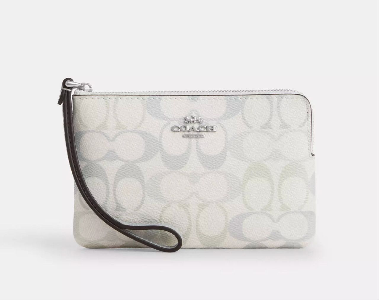 Coach Corner Zip Wristlet In Signature Canvas CEF73 Size ONE SIZE - 2 Thumbnail