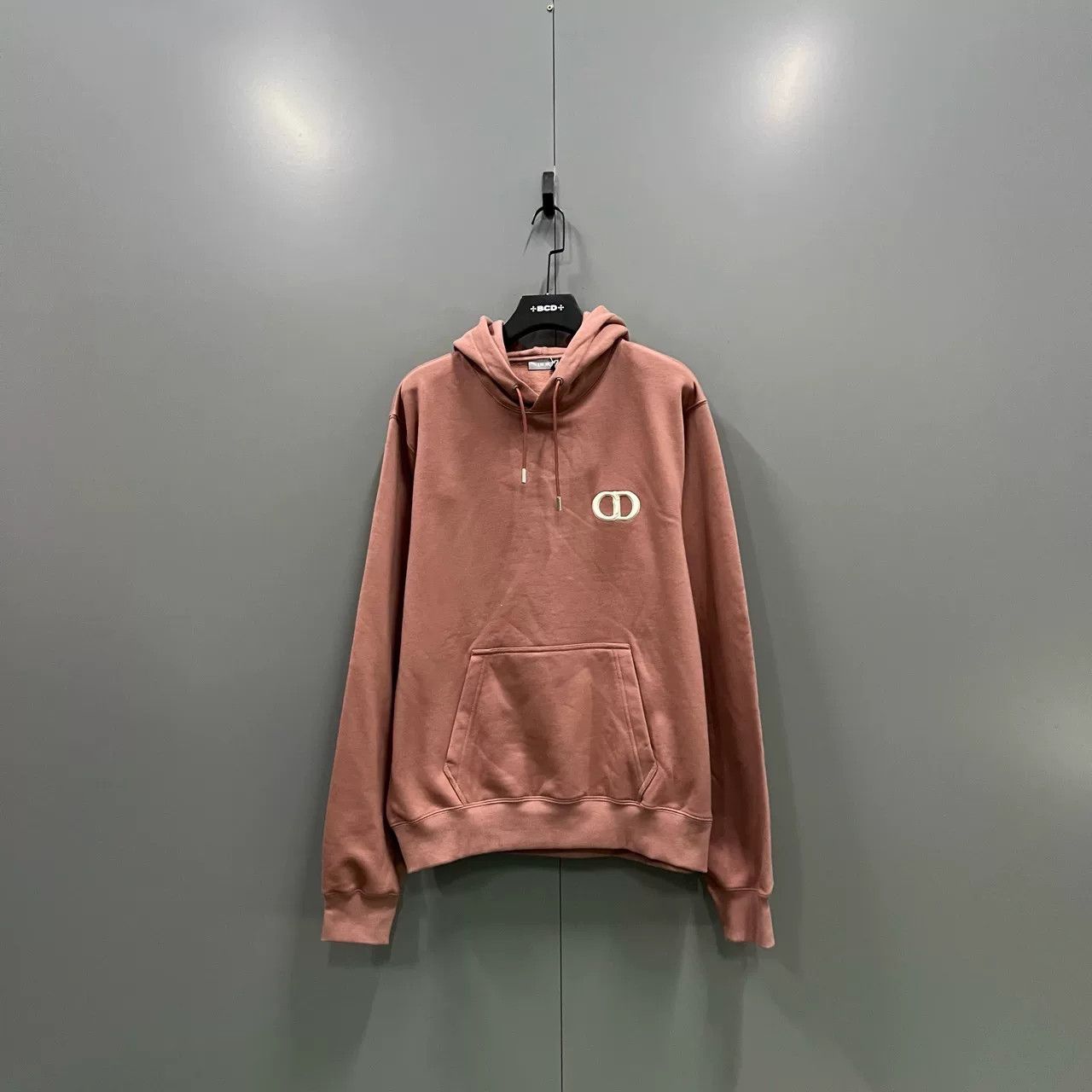 Dior Pink CD Logo Embroidered Hoodie