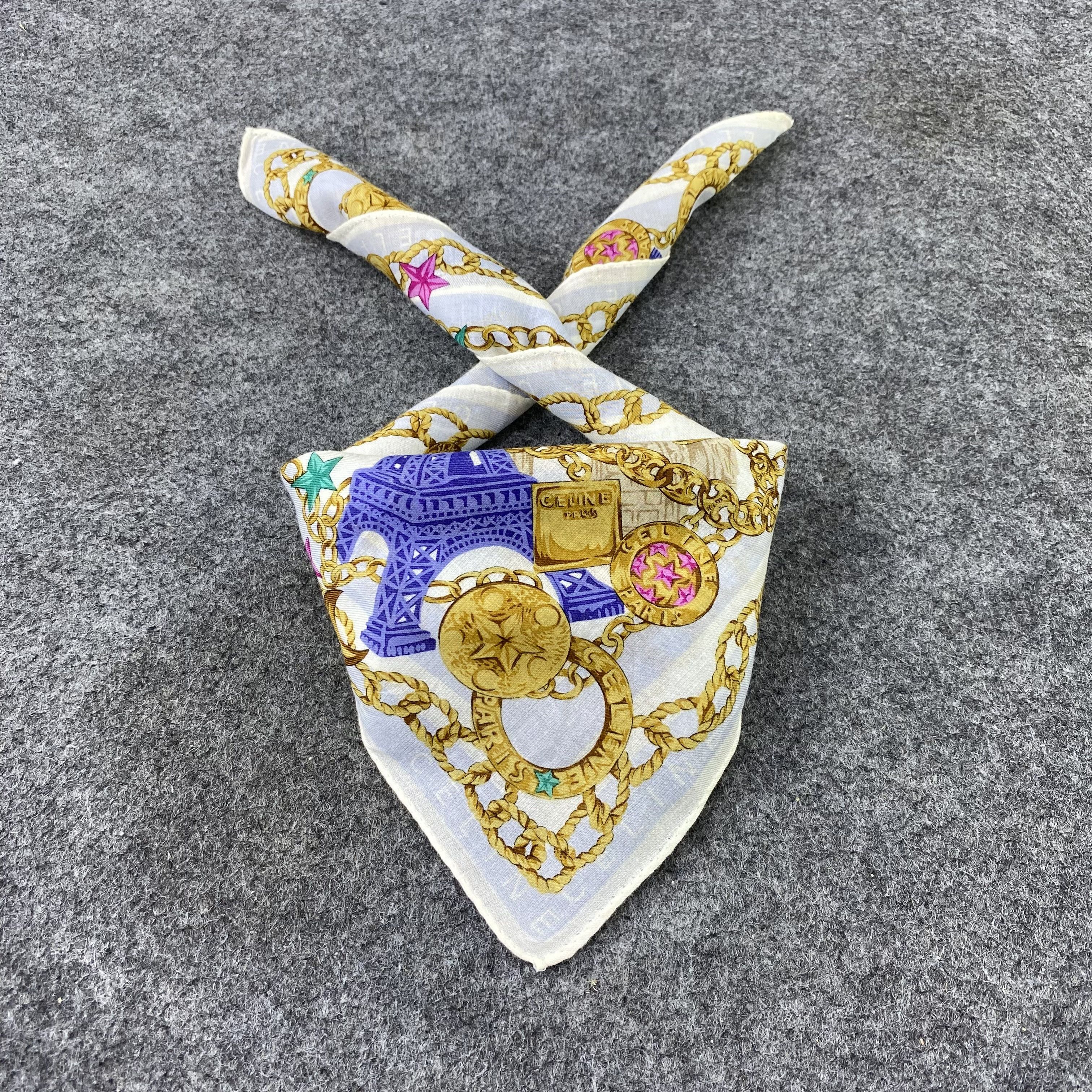 Celine × Vintage Celine Handkerchief / Bandana / Neckerchief-B1245 Size ONE SIZE - 2 Thumbnail
