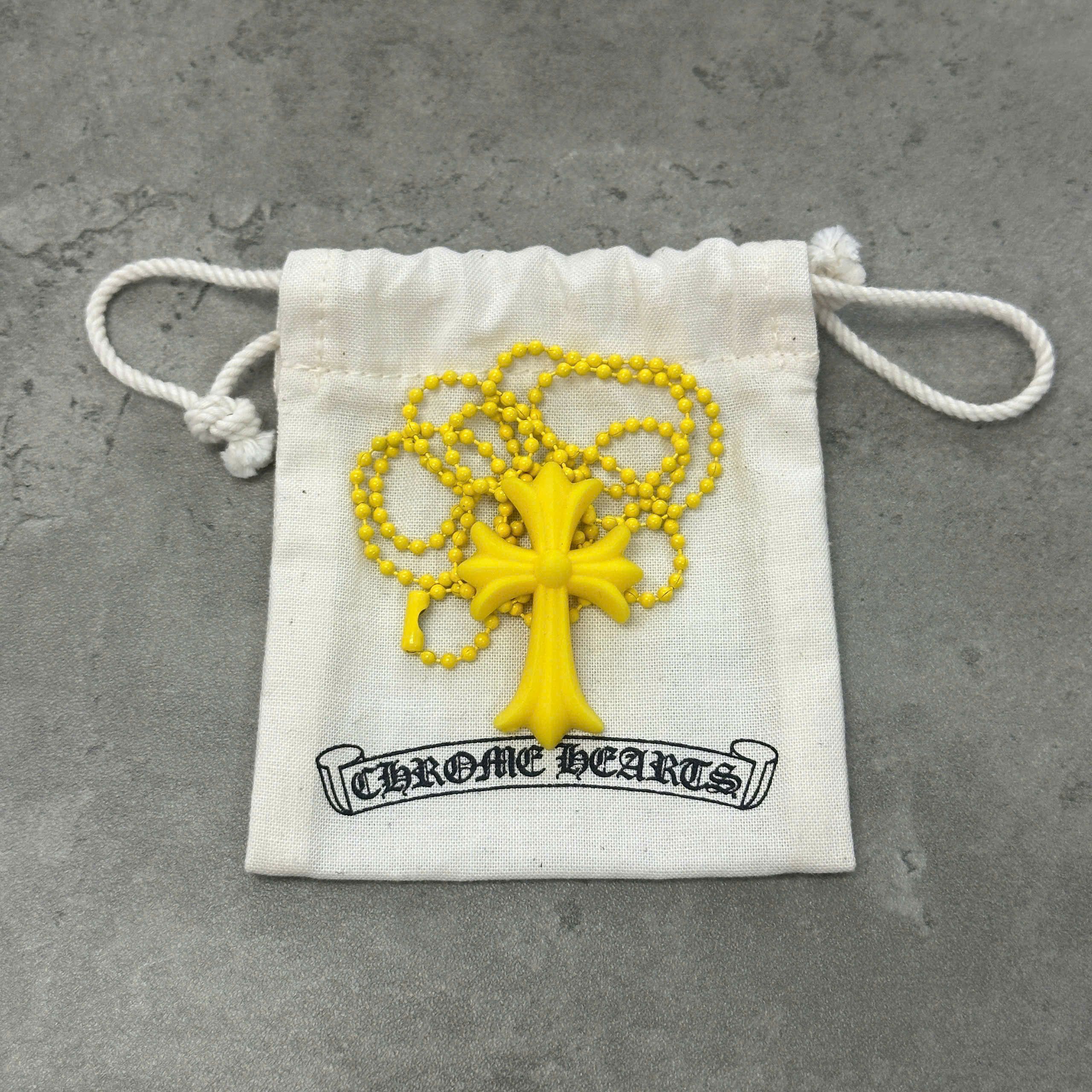 Chrome Hearts Chrome Hearts Silicrome Cross Necklace Yellow Size ONE SIZE - 2 Thumbnail