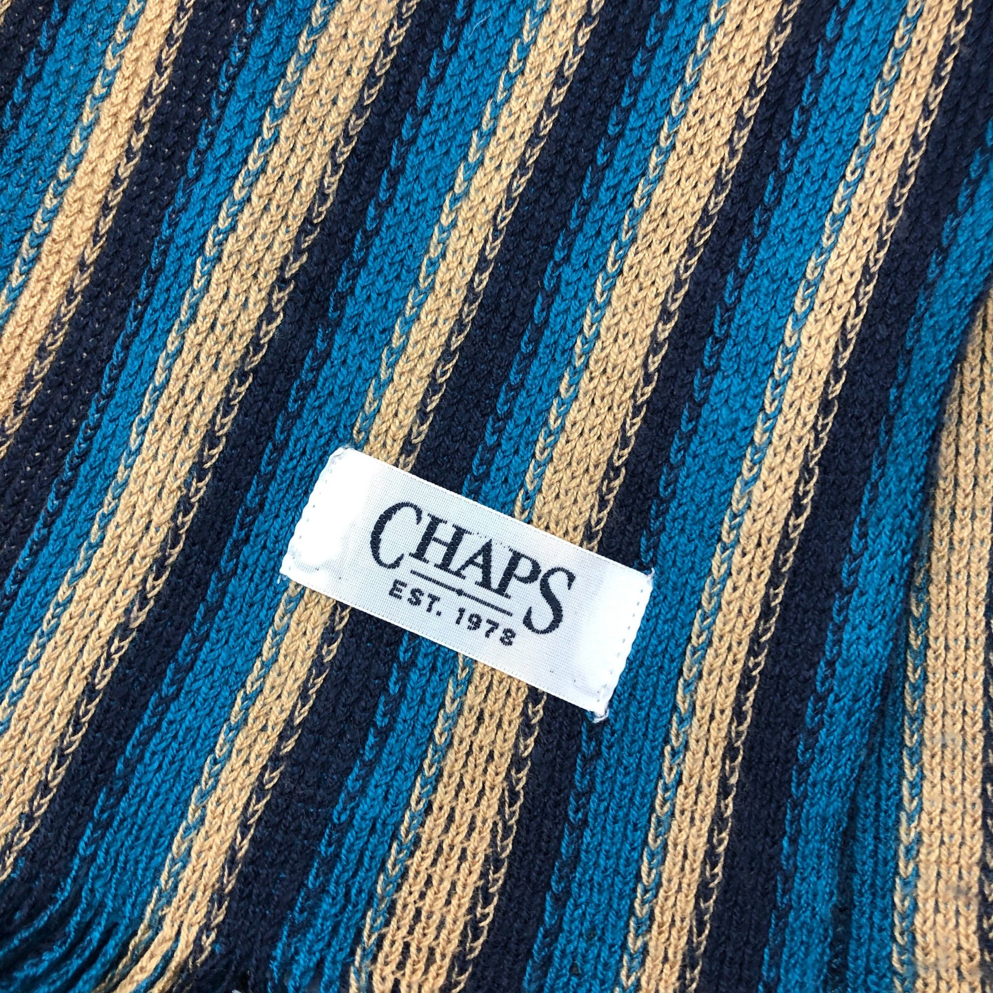Chaps Vintage Chaps Scarf Muffler Wool Ribbed Knit Scarves Size ONE SIZE - 4 Thumbnail