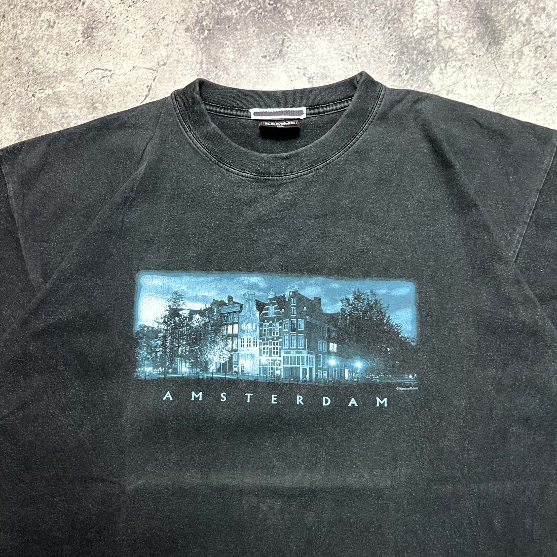 Vintage Vintage Gray Amsterdam Print T-Shirt Oversize Size M Size US M / EU 48-50 / 2 - 4 Thumbnail