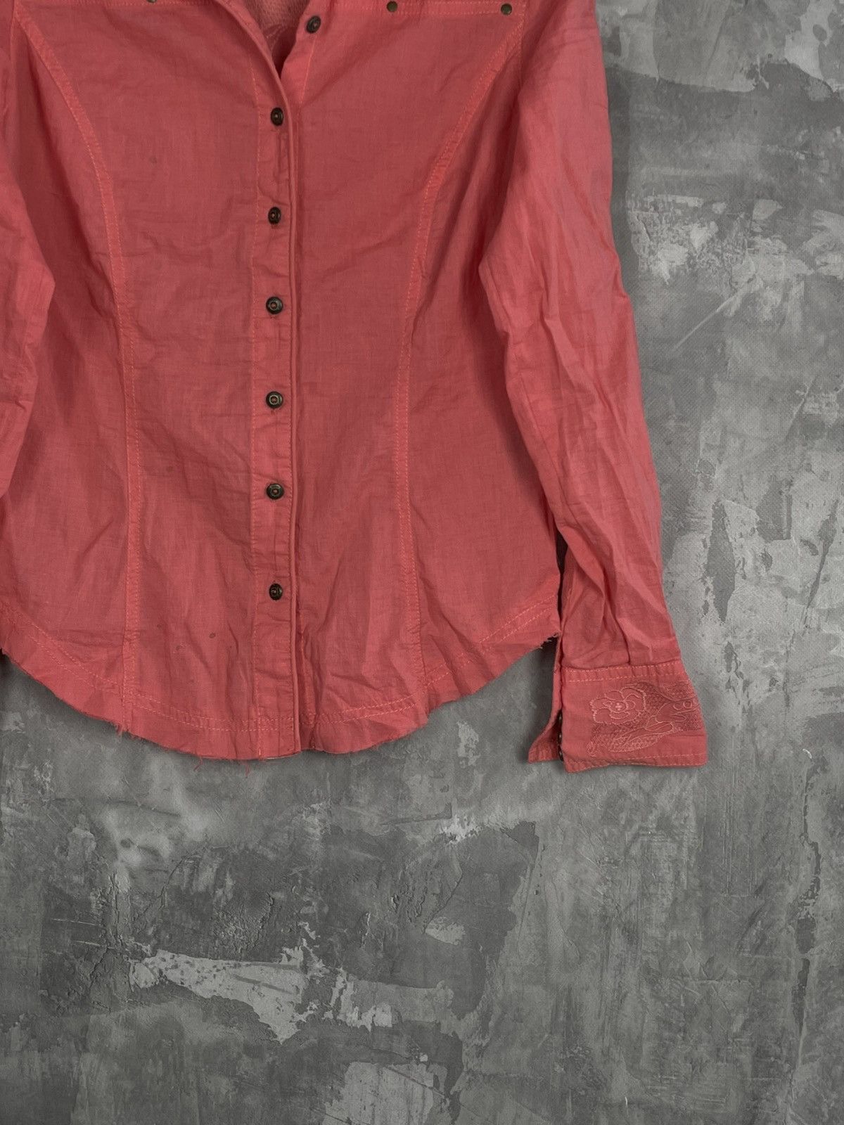 Cop Copine Cop Copine long sleeve button up big logo y2k blouse Size L / US 10 / IT 46 - 6 Thumbnail