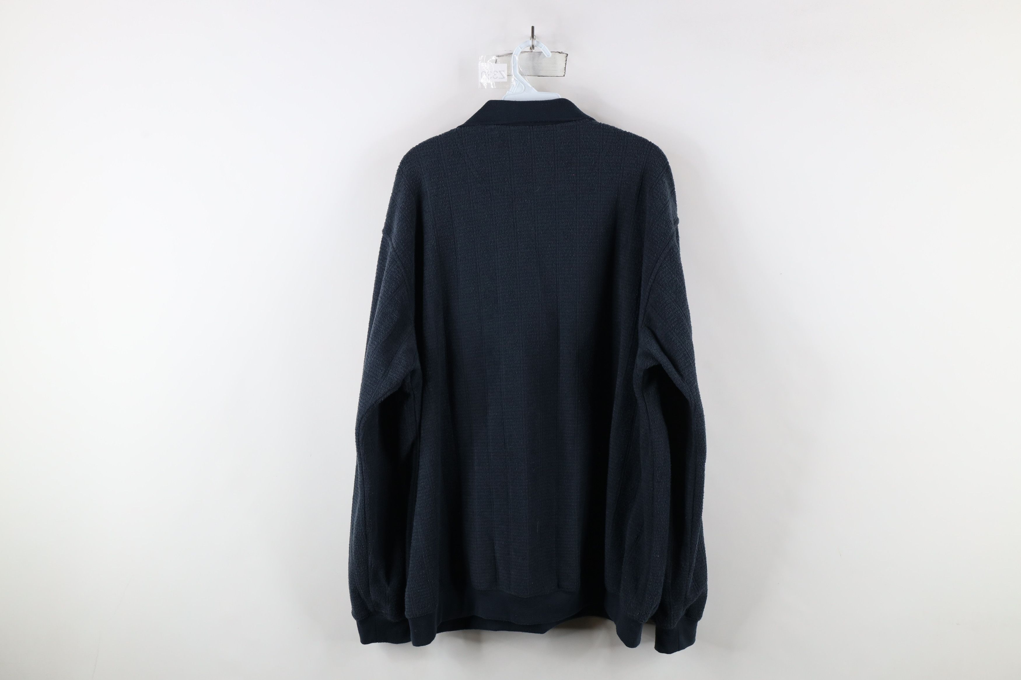 Vintage Vintage 90s Streetwear Collared Pullover Sweater Blue Size US XXL / EU 58 / 5 - 10 Thumbnail
