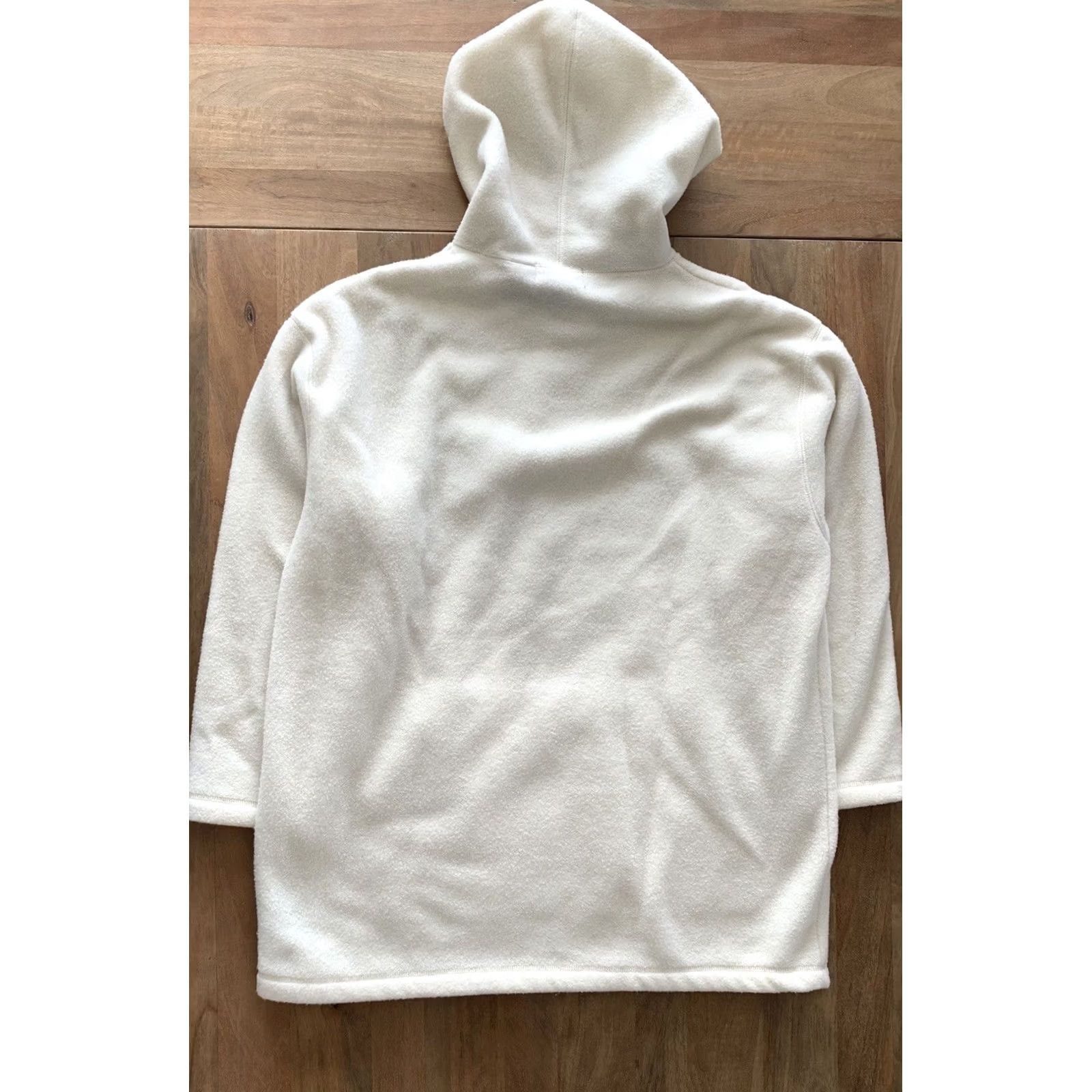 Ralph Lauren VINTAGE Ralph Lauren Pile Fleece Hoodie Pullover Size M Ivory Logo Embroidered Men Hoodie 90s USA Size US M / EU 48-50 / 2 - 3 Thumbnail