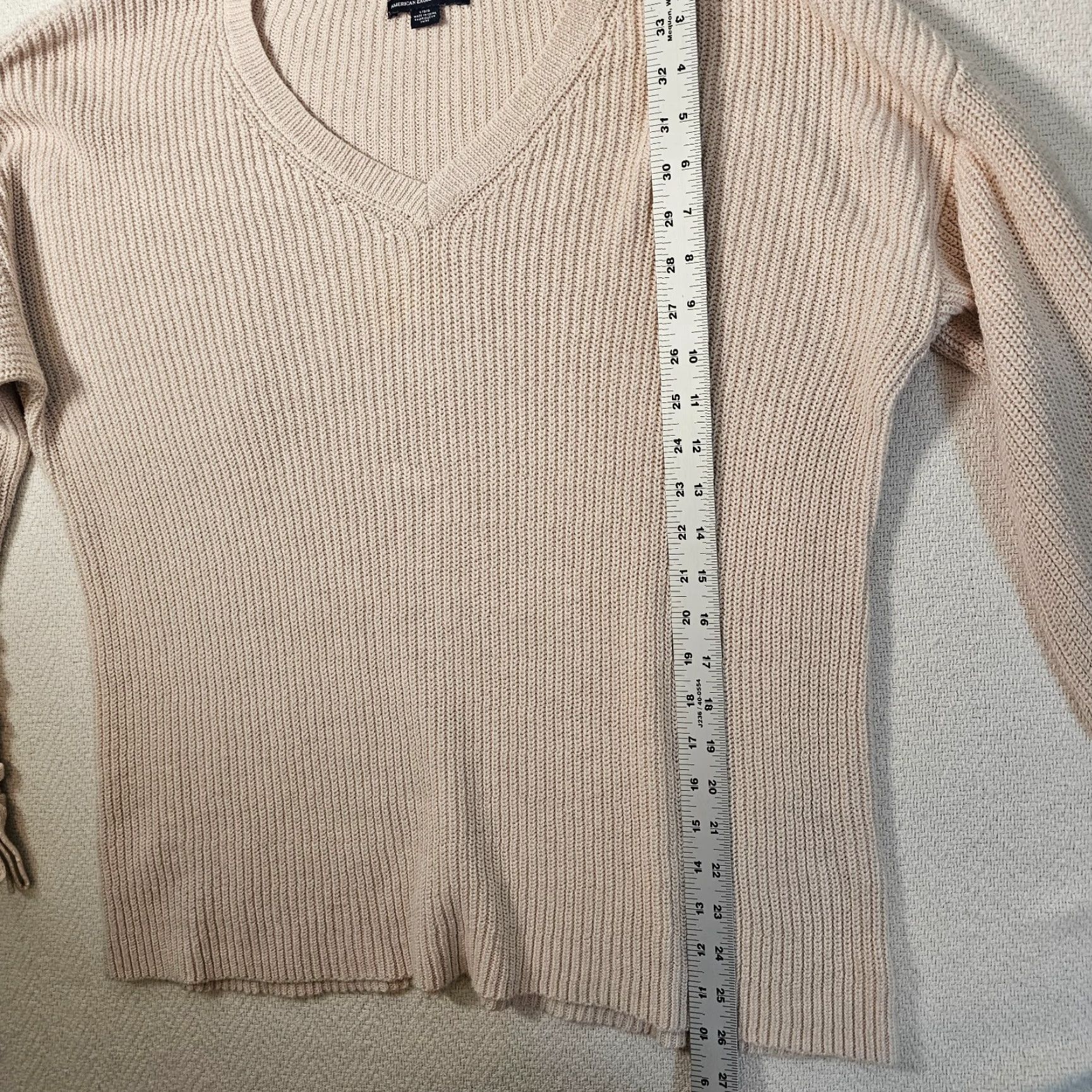 American Eagle Outfitters American Eagle Outfitters V-Neck Sweater Women’s Large Beige Casual Knit Pullover Long Sleeve Regular Fit 100% Cotton Shirt Women's Crewneck? Size L / US 10 / IT 46 - 5 Thumbnail