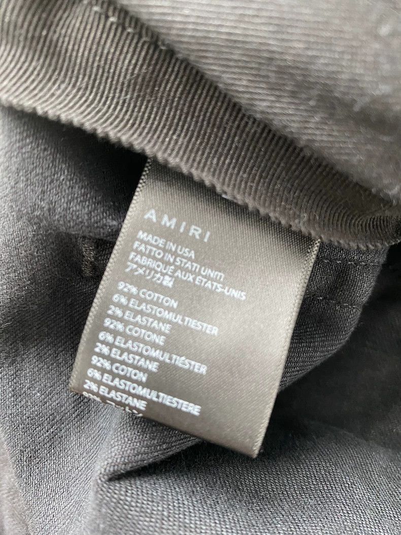 Amiri Amiri Washed Black Camo Flower Leather and Trash Patchwork Size US 30 / EU 46 - 4 Thumbnail