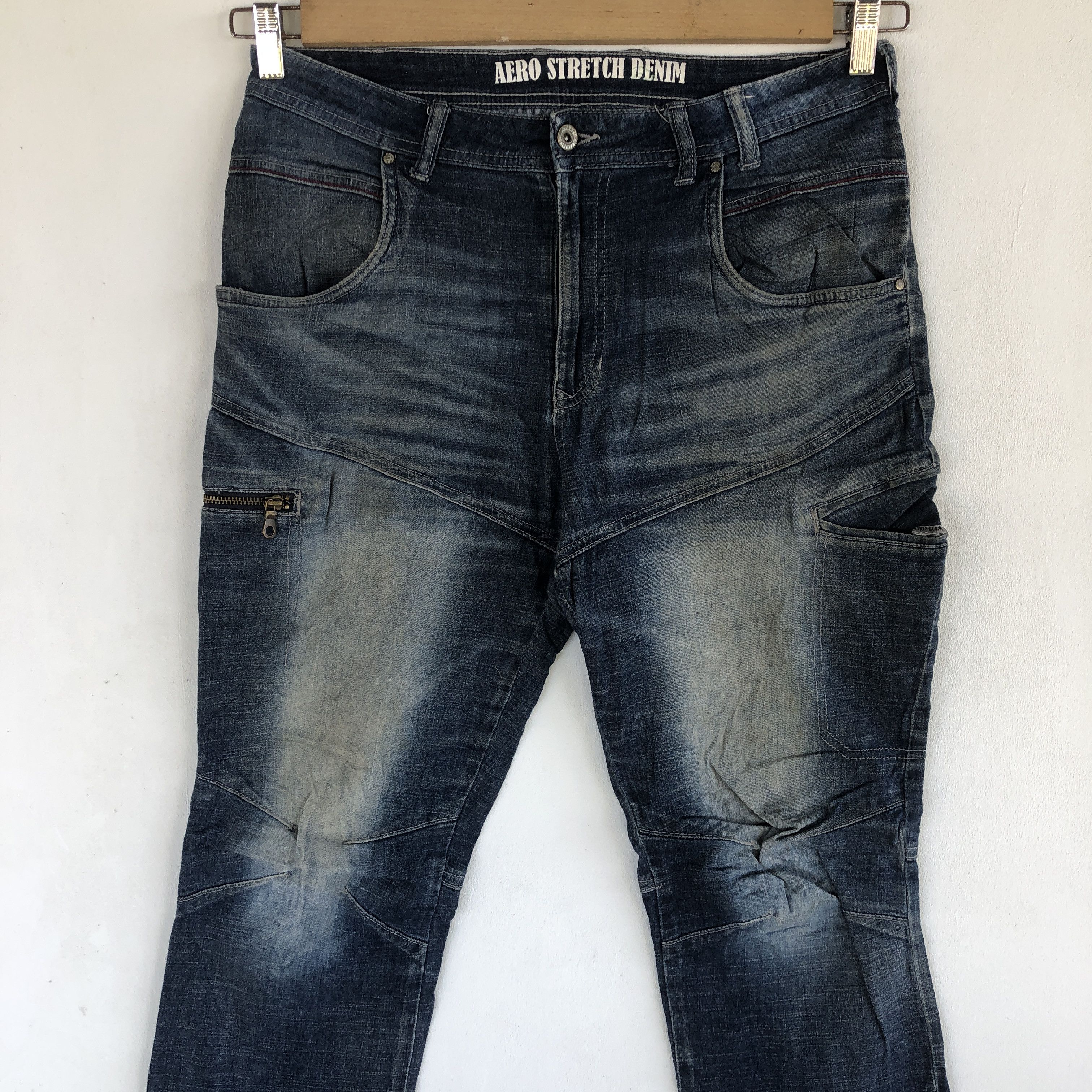 Japanese Brand Vintage Japanese Jeans Multi Pocket Cargo Pants Denim Size US 32 / EU 48 - 3 Thumbnail