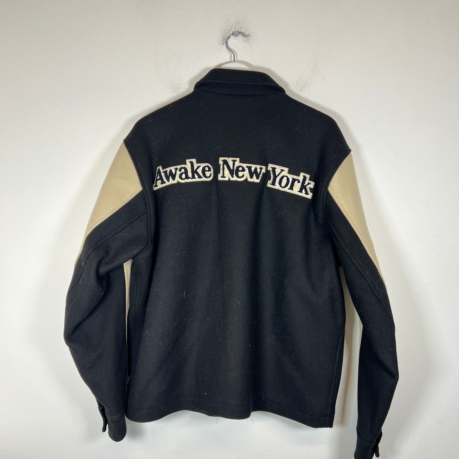 Awake NY Awake NY Black Crown Paneled Varsity Jacket Size L Size US L / EU 52-54 / 3 - 2 Thumbnail